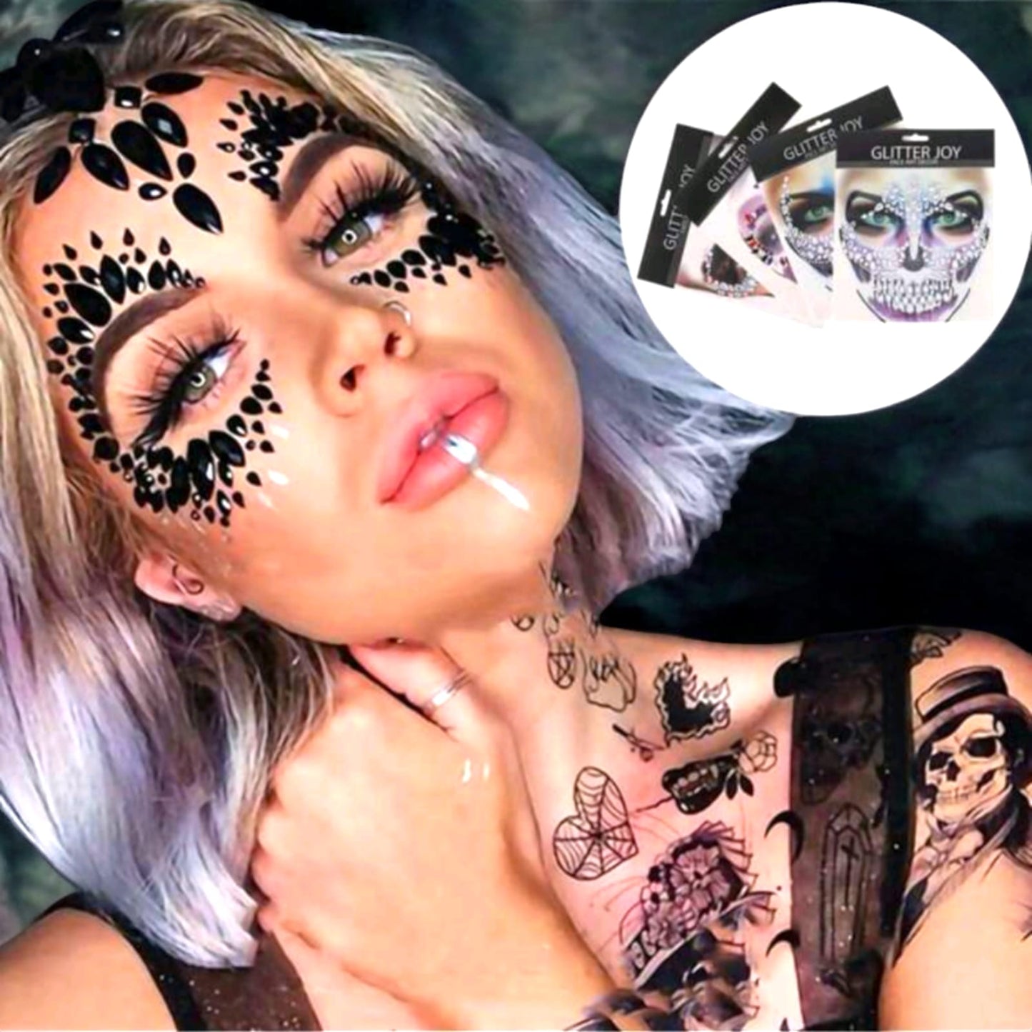 12 Stickers facial Halloween $11 c/u