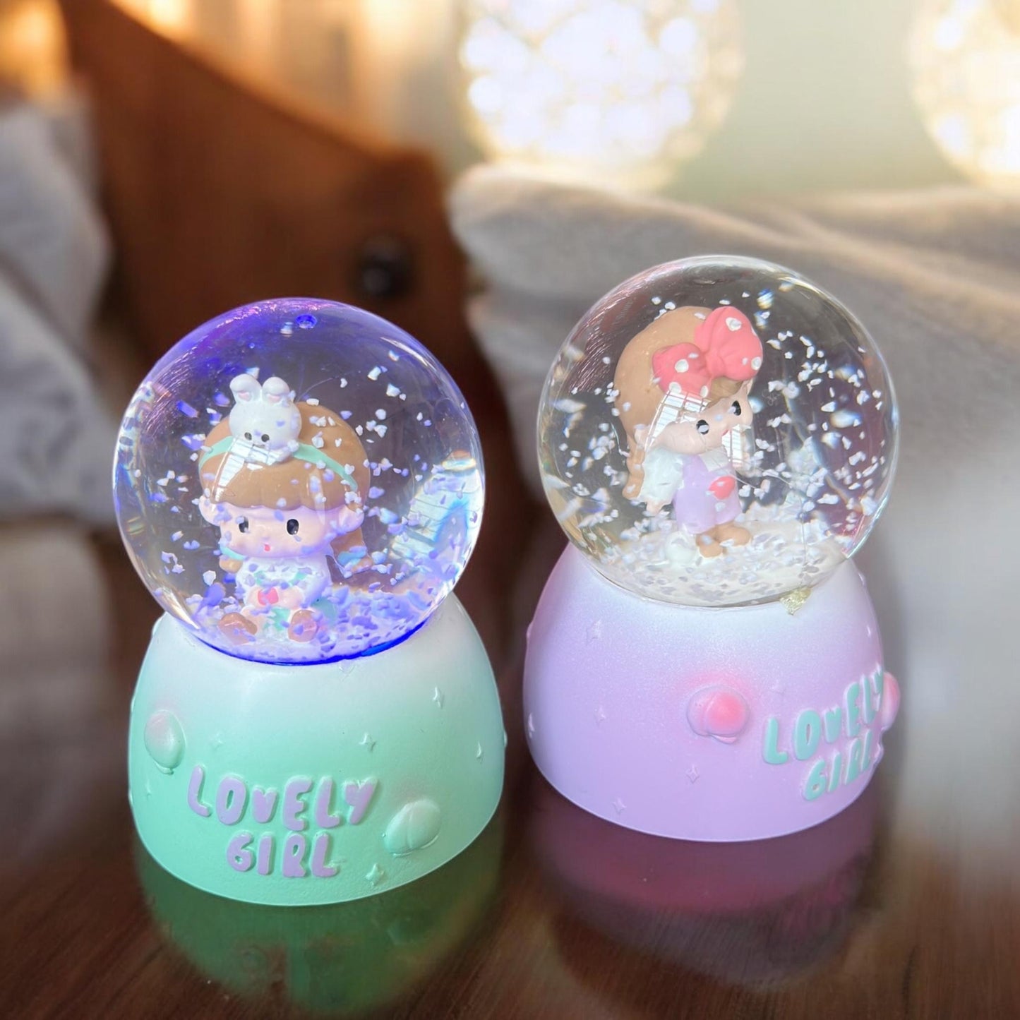 Bola de Cristal Mini Hermosa con Luz