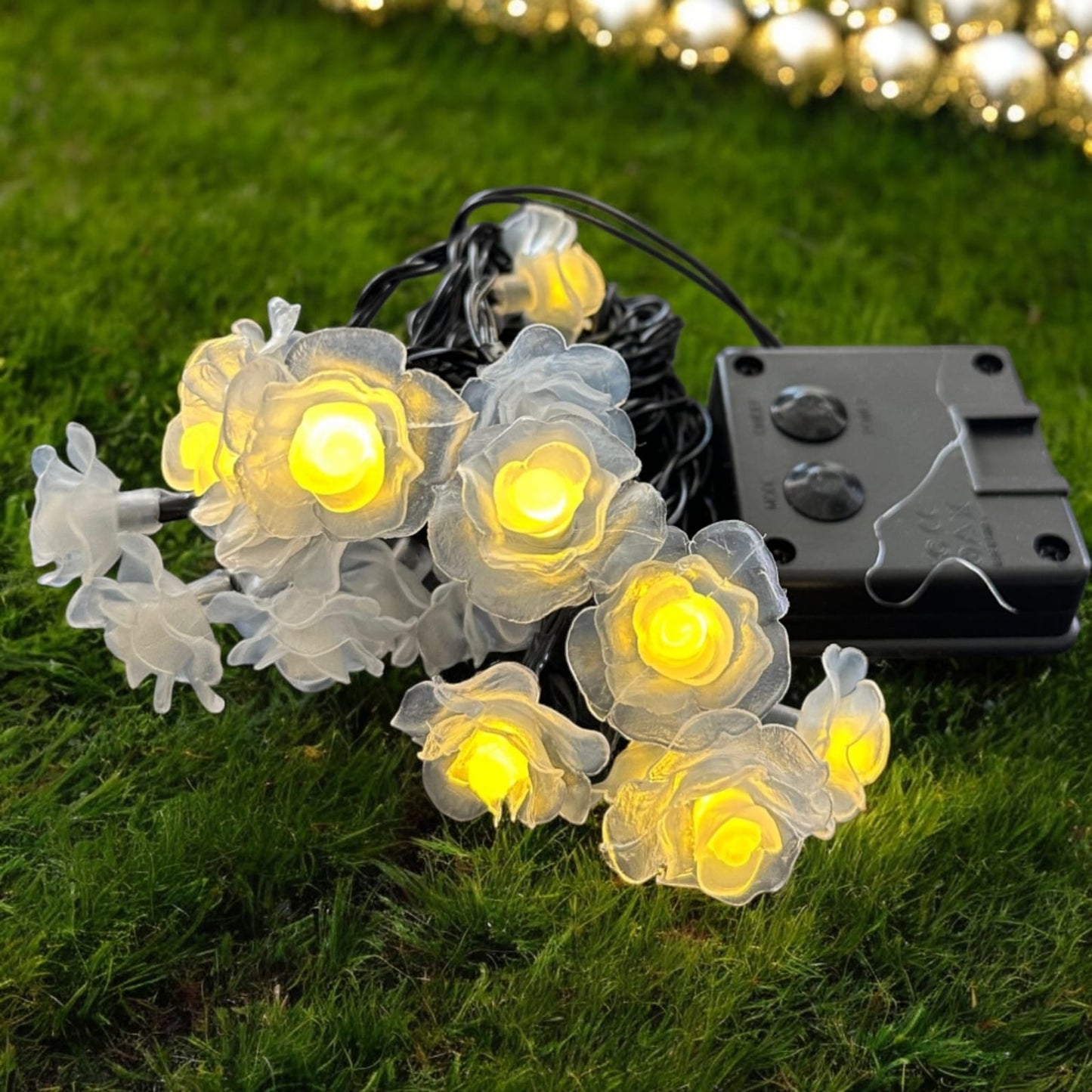 Serie de Luz solar Calida Flor 5 metros Para decoracion Navideña