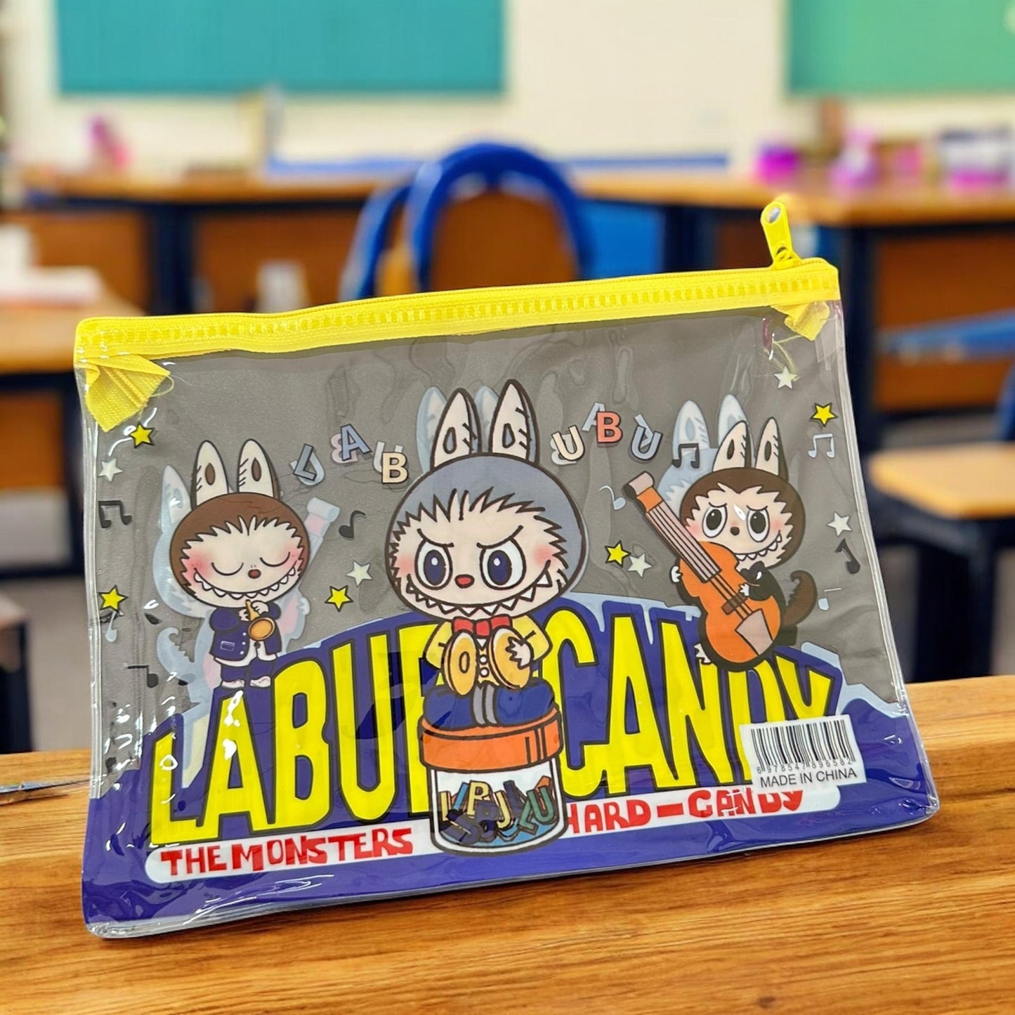 12 Lapiceras Labubu Transparentes con cierre $6.5 c/u