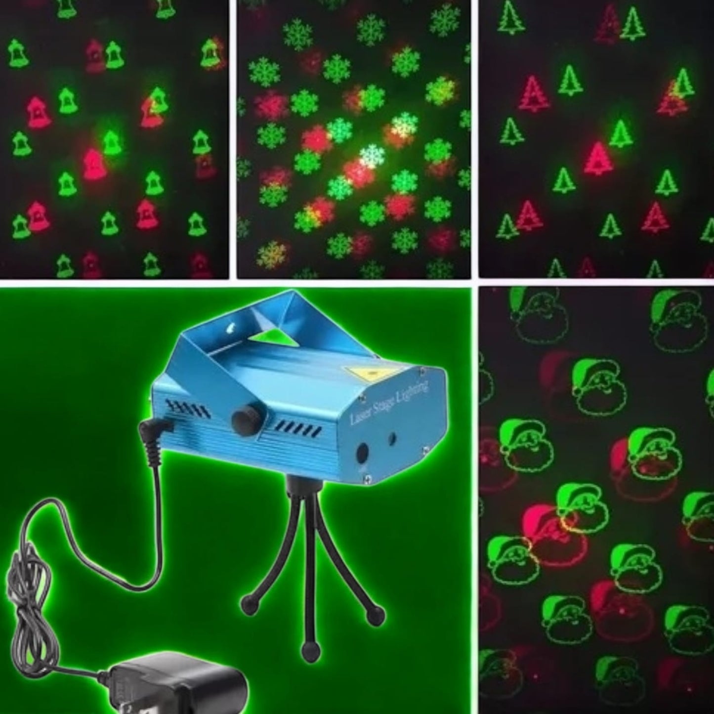 Proyector Navideño con base (tripie) cable incluido