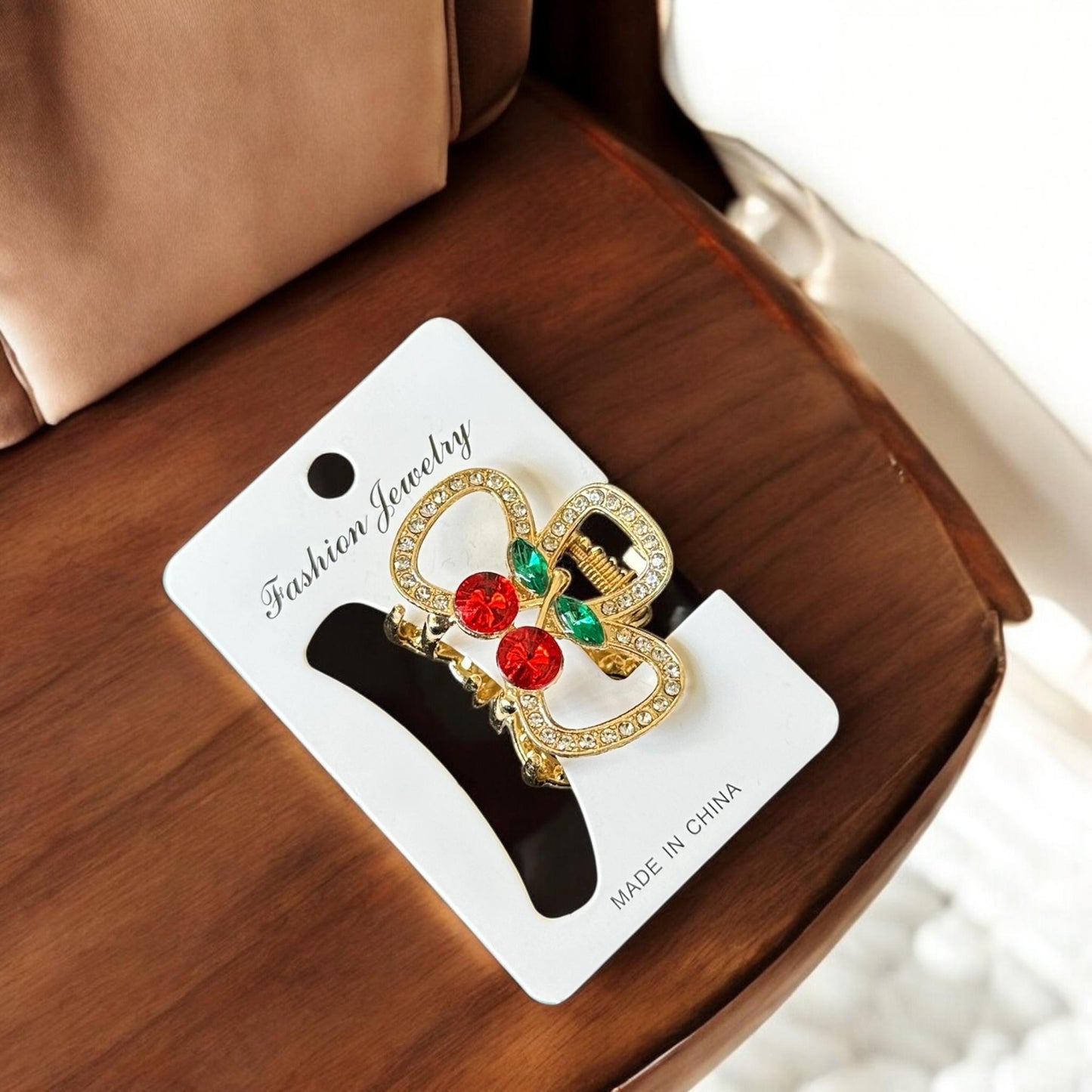 12 Pincitas Cherry Doradas Pedreria $19.5 c/u