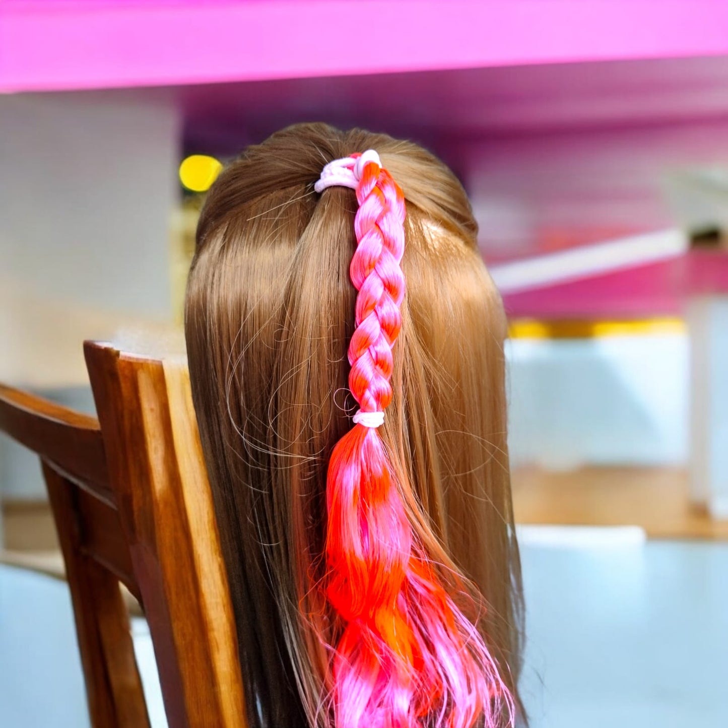 12 Trenzas de colores para niña con donita $10.9 c/u