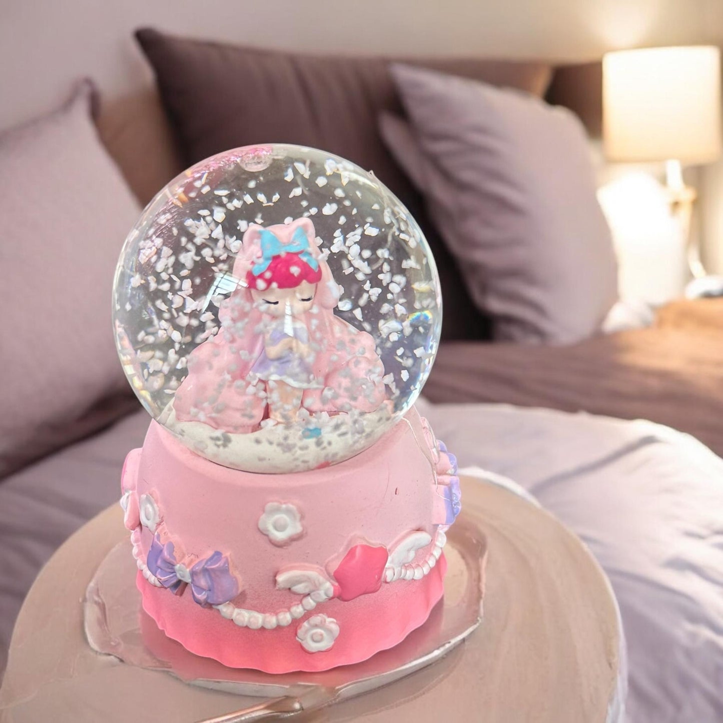 Mini Bola de Nieve con Muñequita con Luz