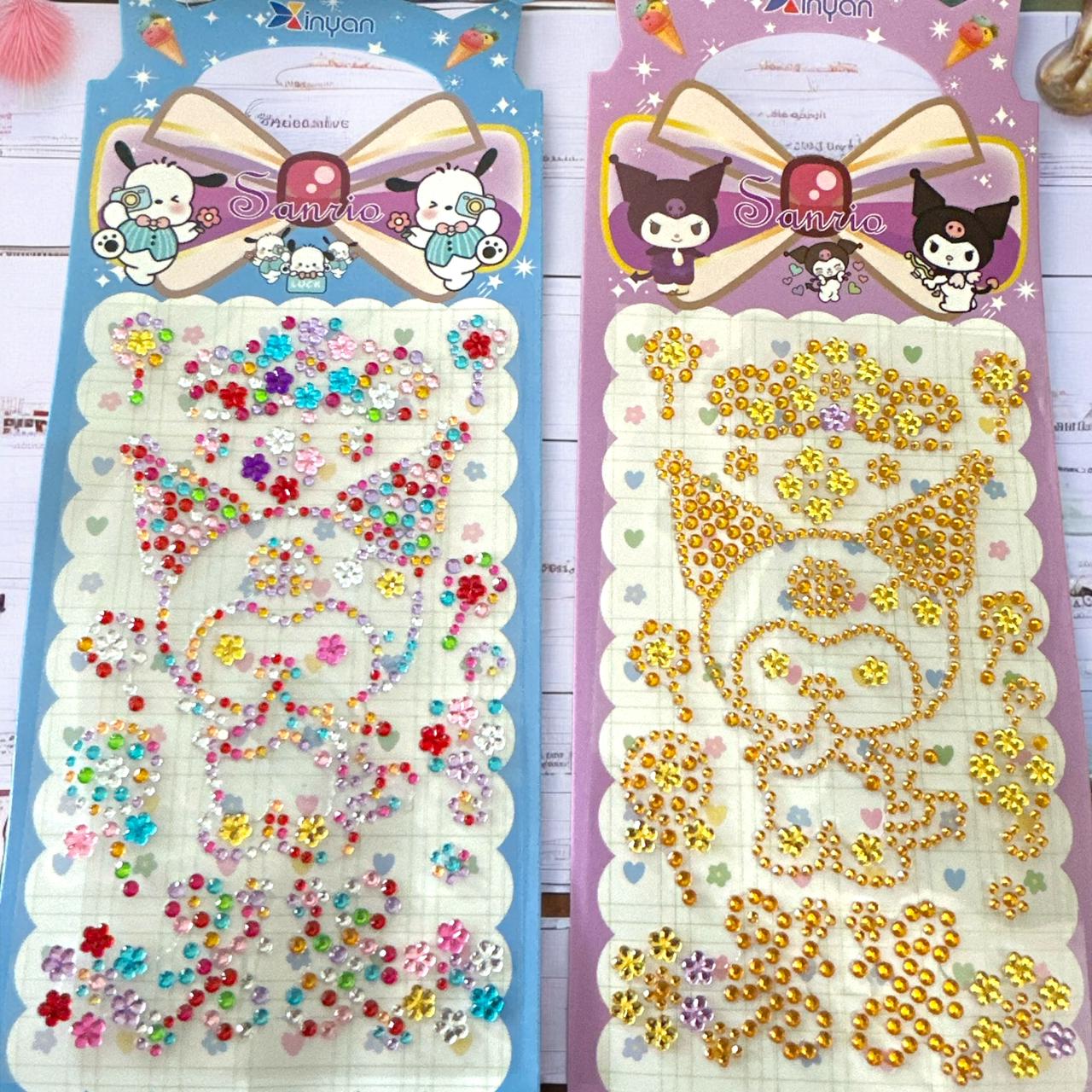 10 Sticker Pedreria para decorar Sanrio $5.5 c/u