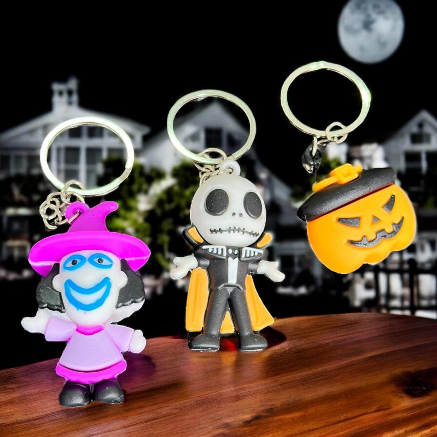 12 Llaveros Halloween Figura 3D $5.5 c/u