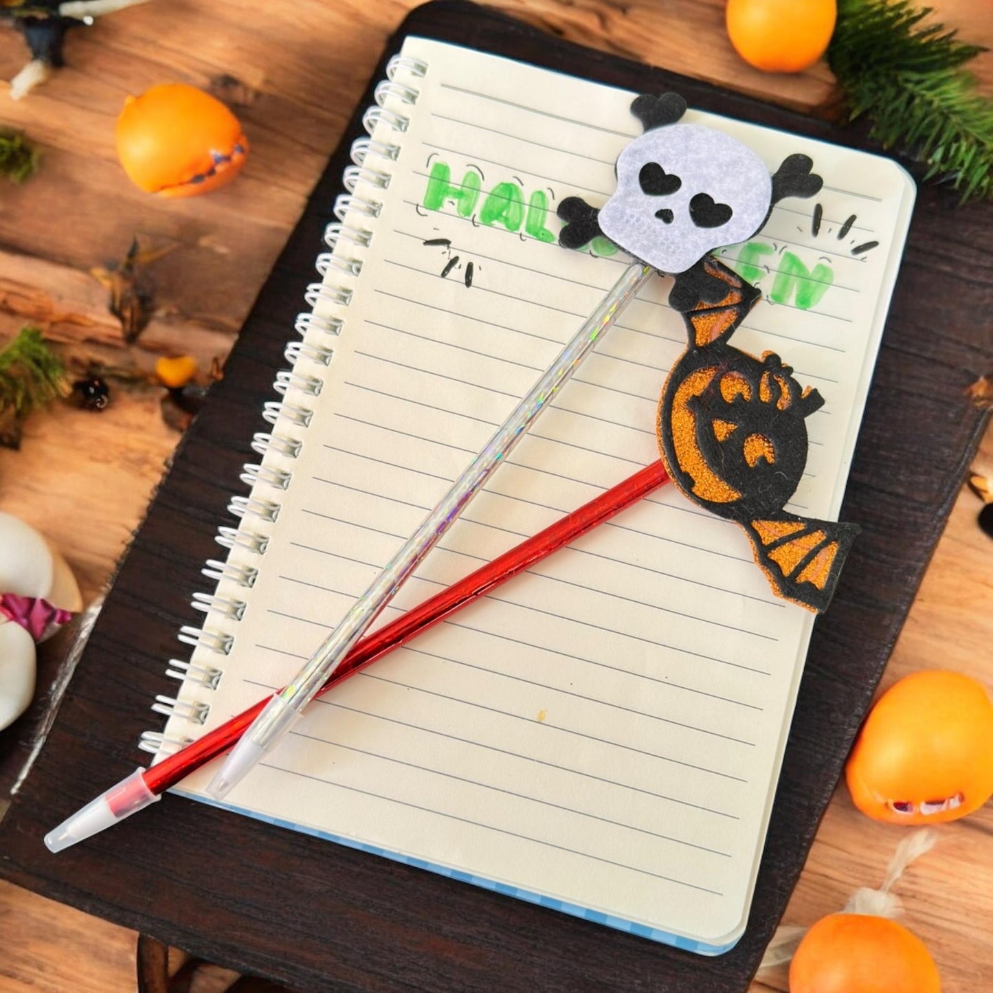 12 Lapiceros Halloween con Figura Diamantada $5.5 c/u