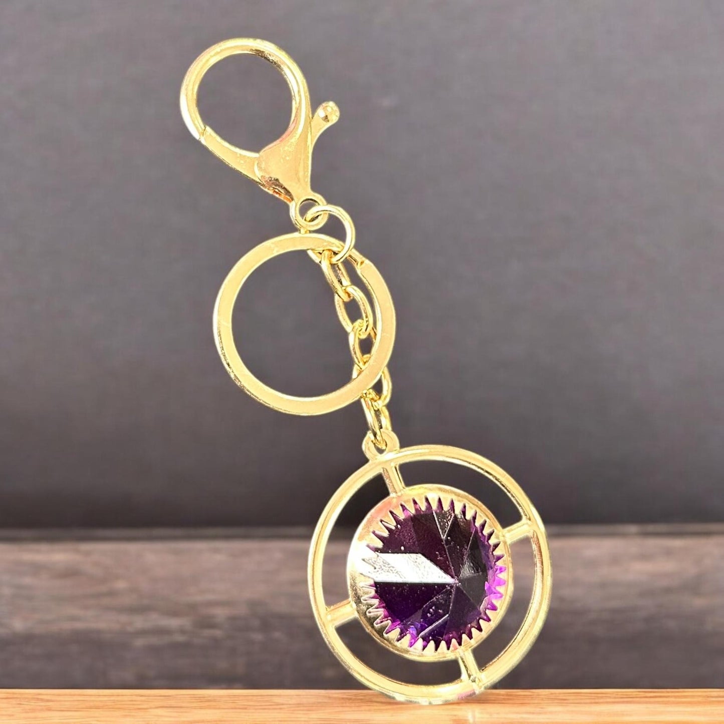 12 Llaveros Piedra Hermosa Dorados $5.9 c/u