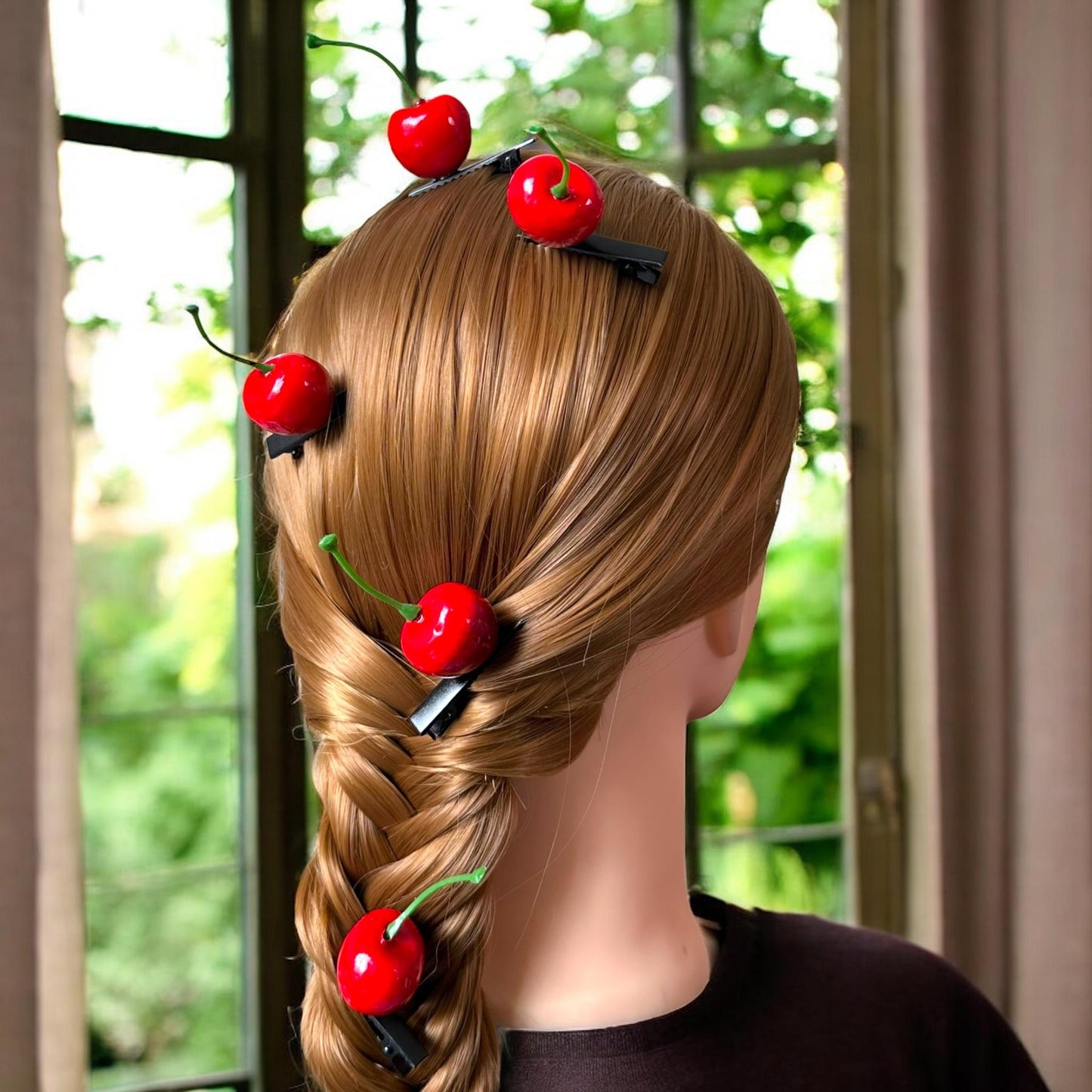 20 Fresitas/Cerezas Pasadores para Cabello Adorno $4.1 c/u