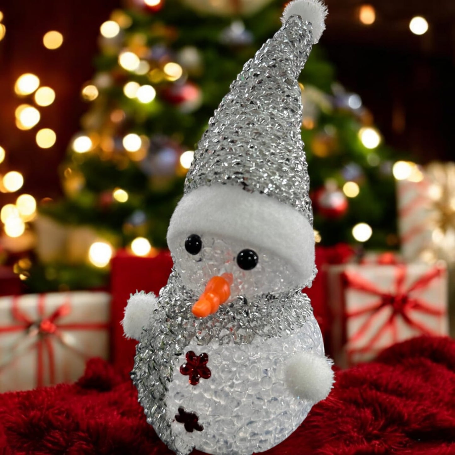 12 Muñecos de Nieve con Luces Colores $18 c/u