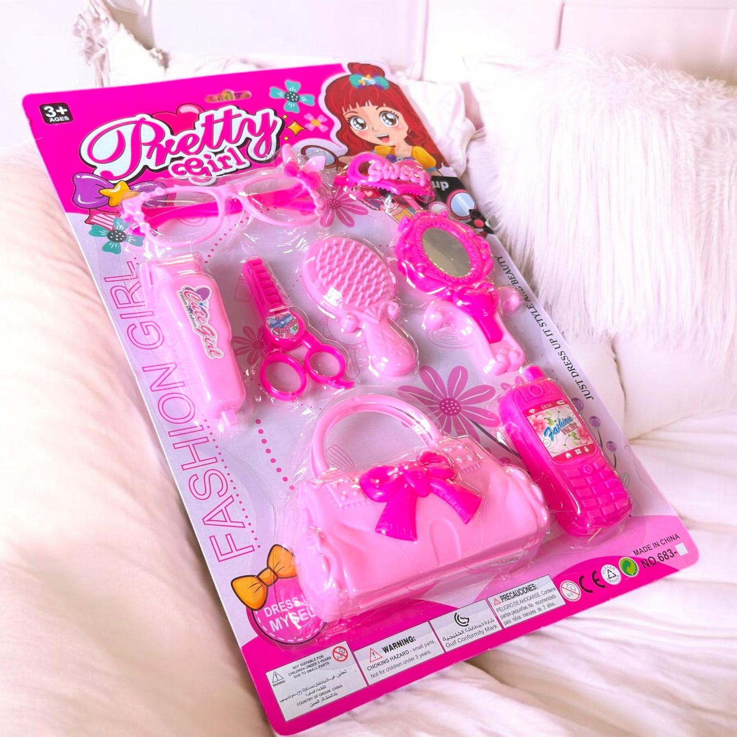 3 Accesorios para Niñas de Juguete $39 c/u