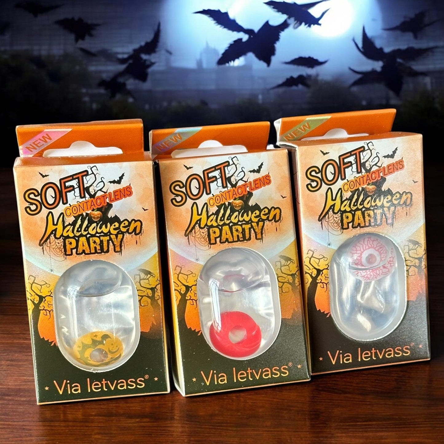 12 Pupilentes Halloween Party $55 c/u