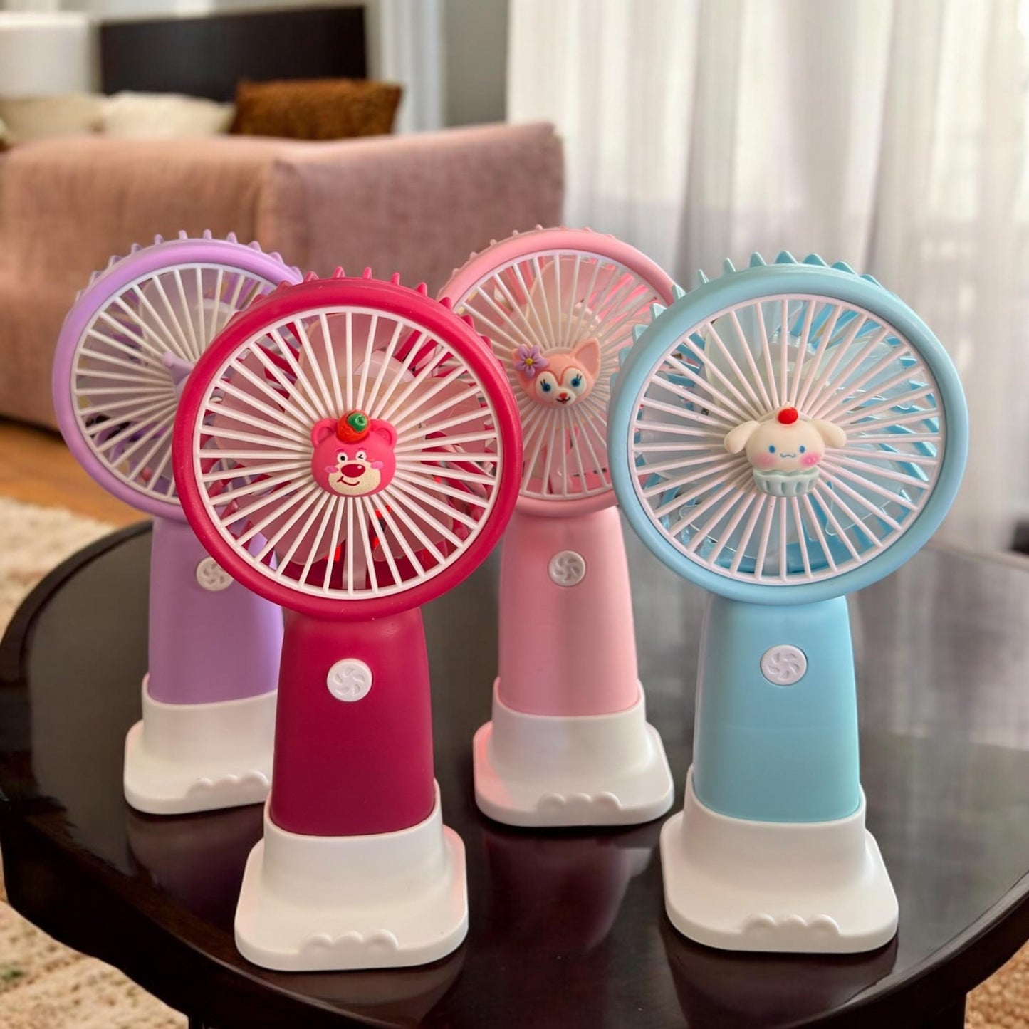 Ventilador de Mano Colores con Base