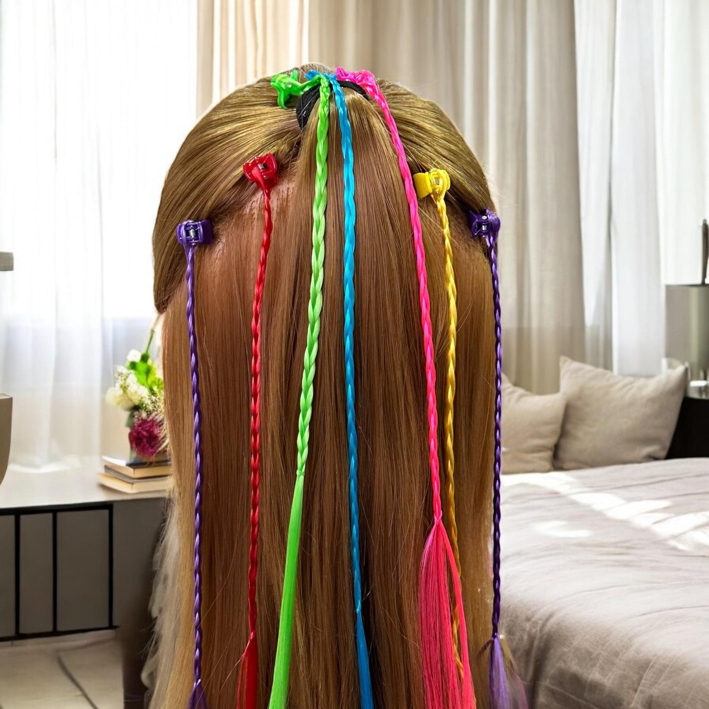 30 Pincitas con Extenciones Colores $3.3 c/u