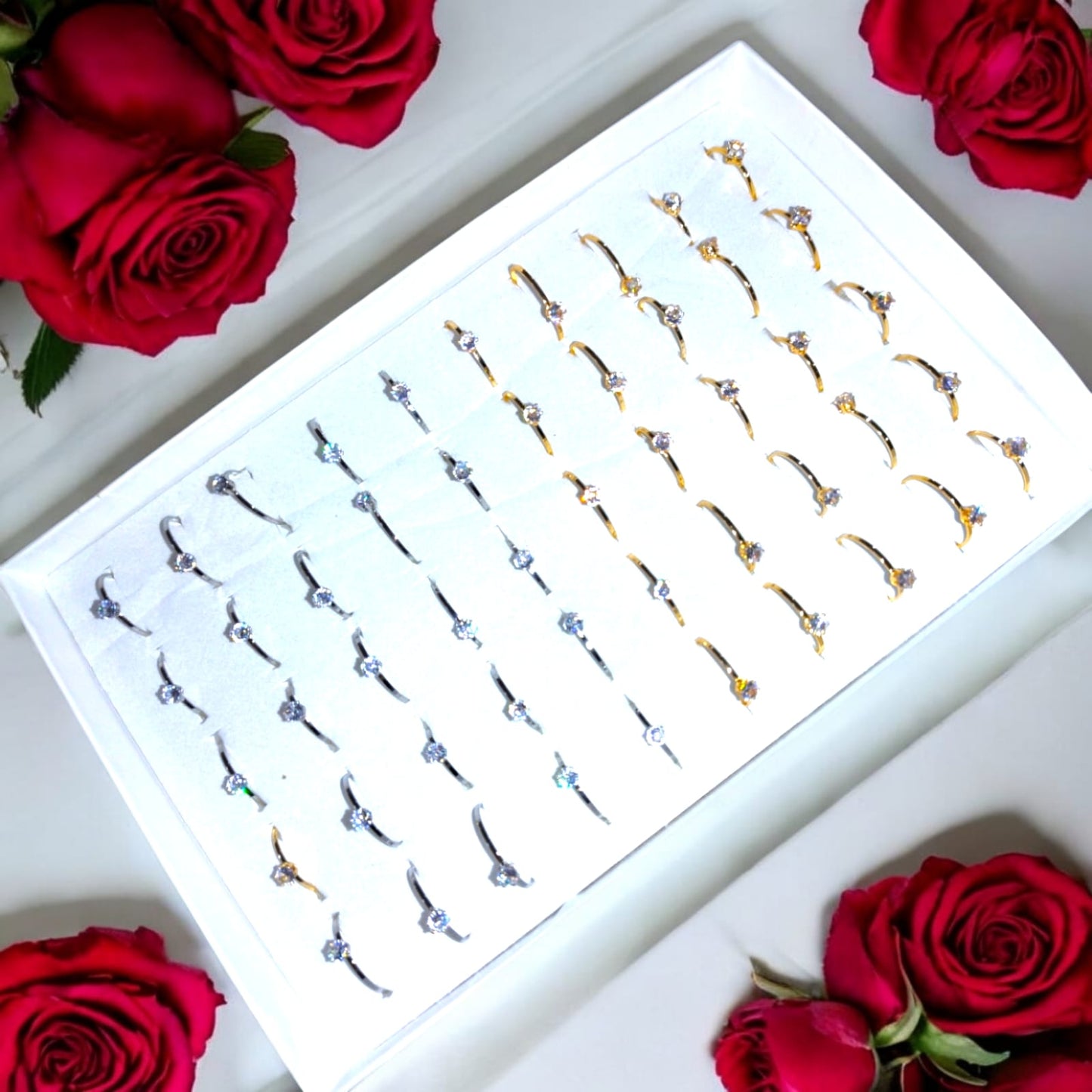 50 Anillos para dama color plata / dorado $5.98 c/u