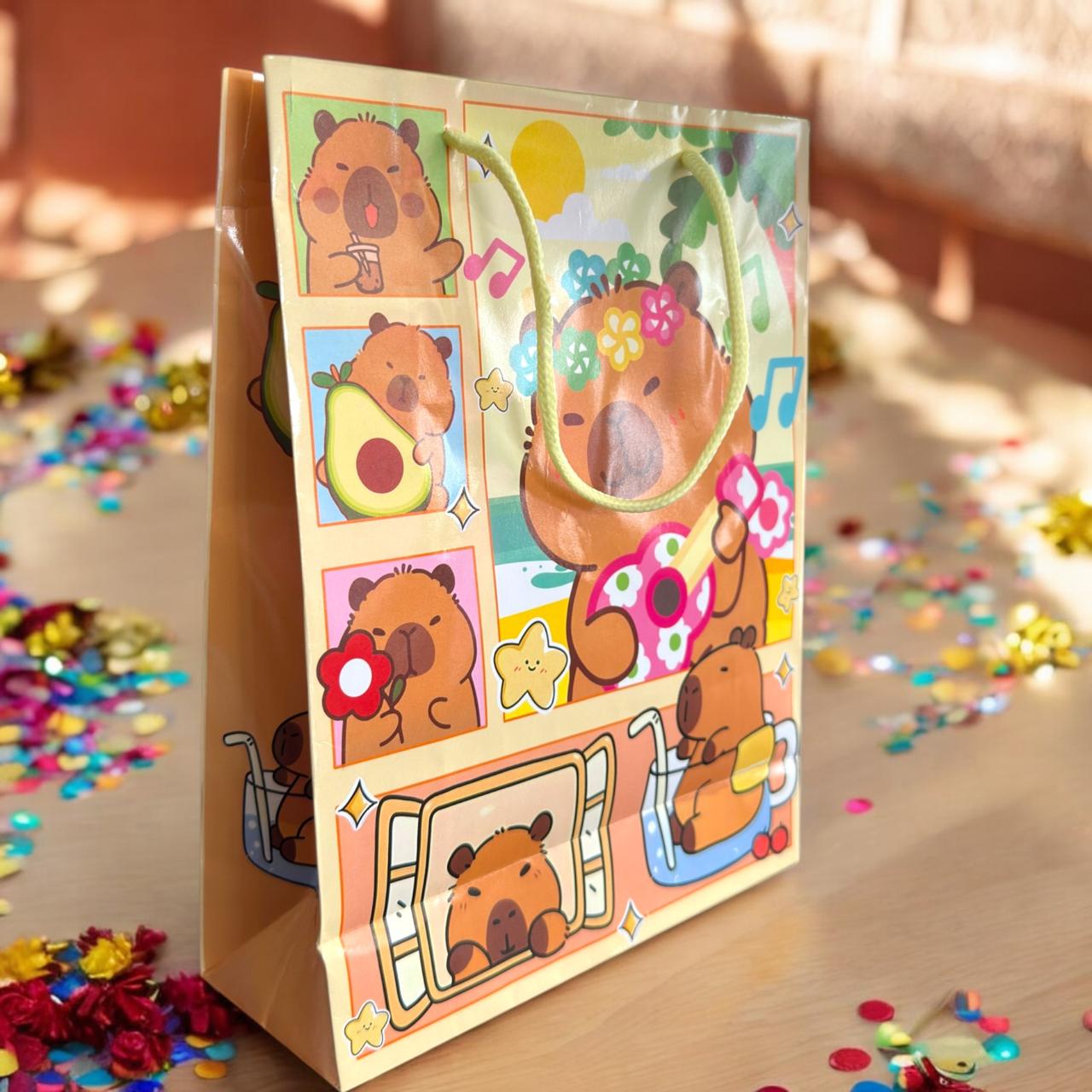 12 Bolsas de Regalo Capibaras $6.5 c/u