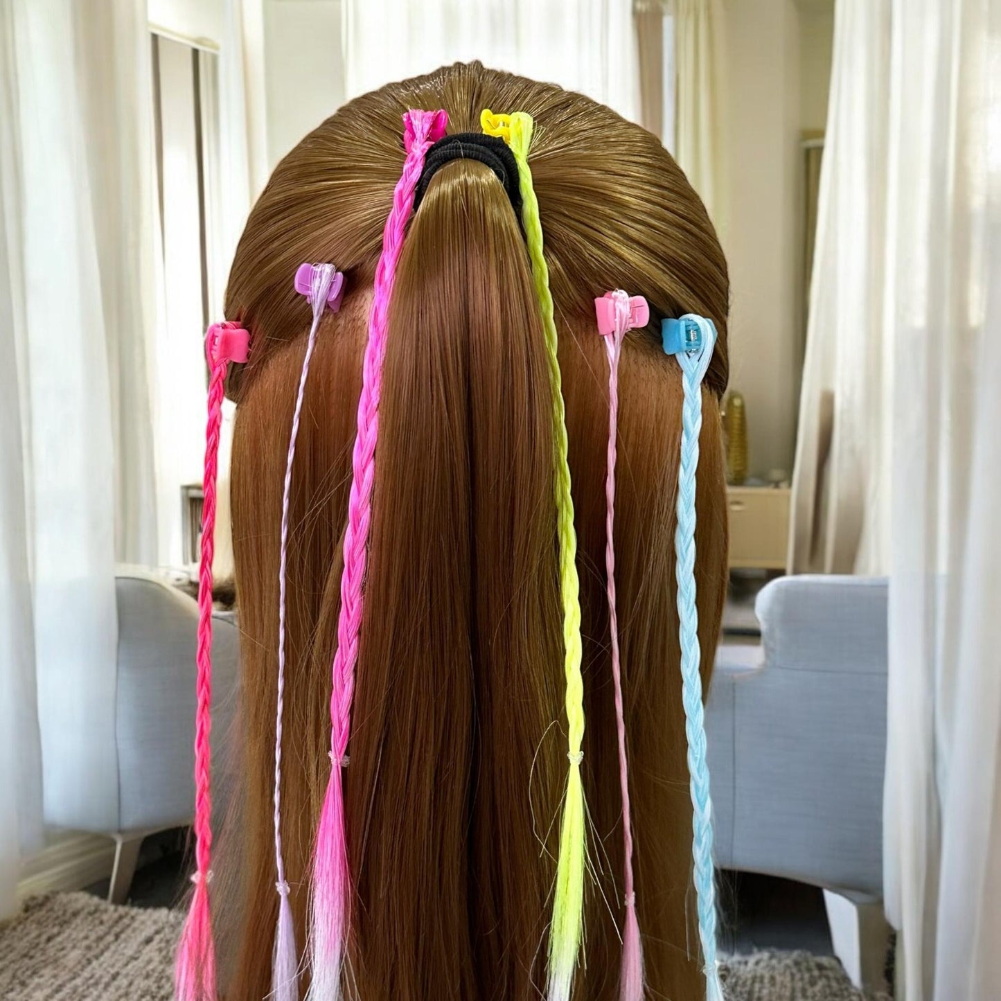 30 Pincitas con Extenciones Colores $3.3 c/u