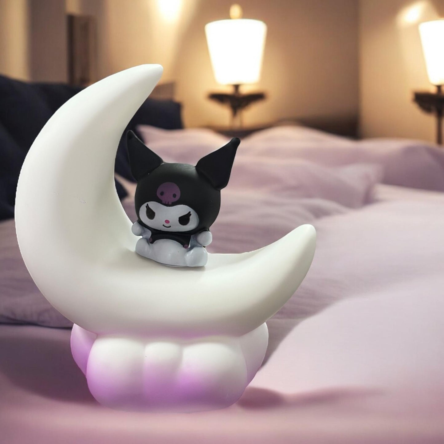 3 Lamparas Kuromi de Buró Luna $39 c/u