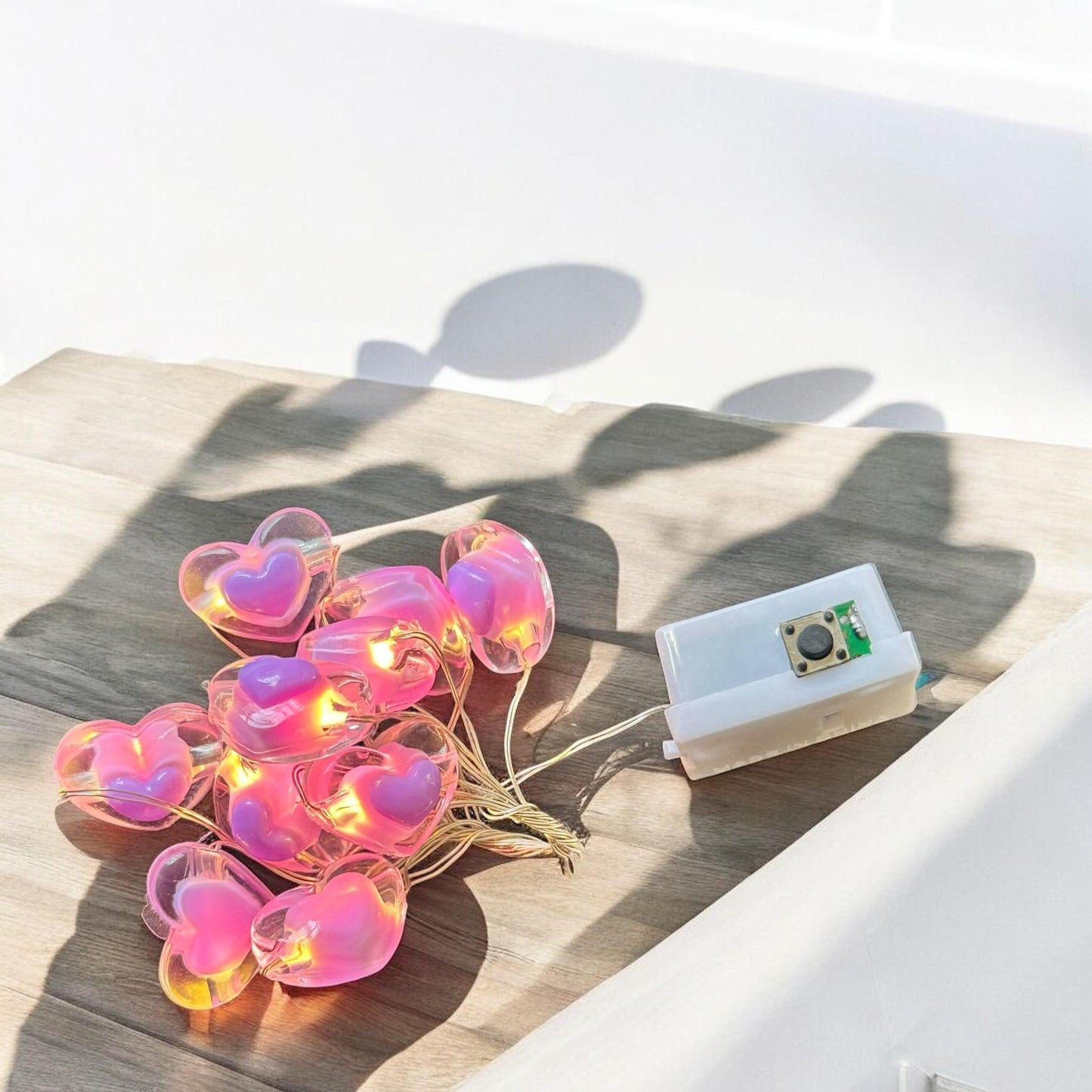 6 Mini serie de Luces corazon 1m $18 c/u