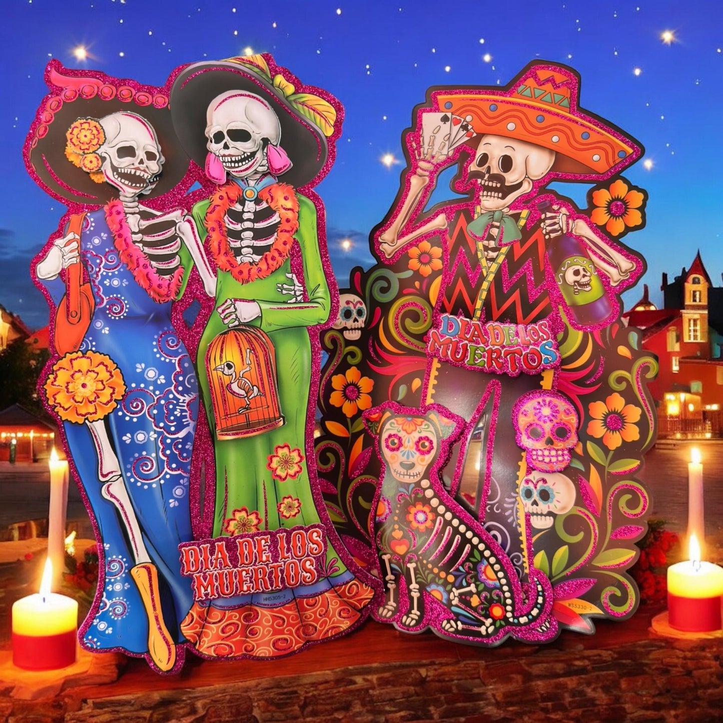 10 Figuras Halloween Diamantadas 3D Grandes $18 c/u