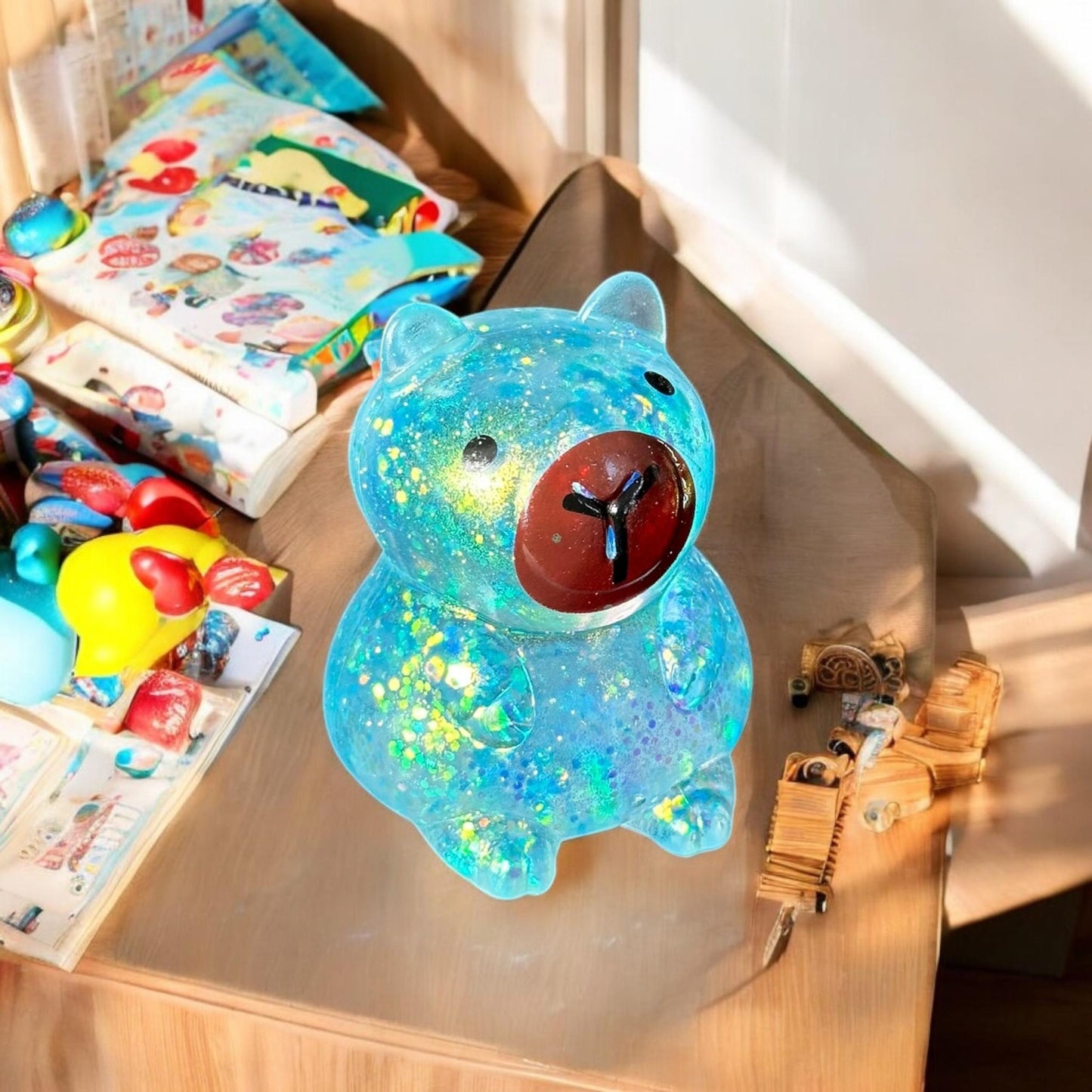 12 Squishies Capibaras Brillos $22.5 c/u