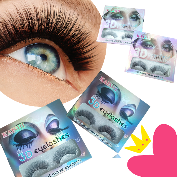 12 Pestañas Postizas Kaishi $6.4 c/u