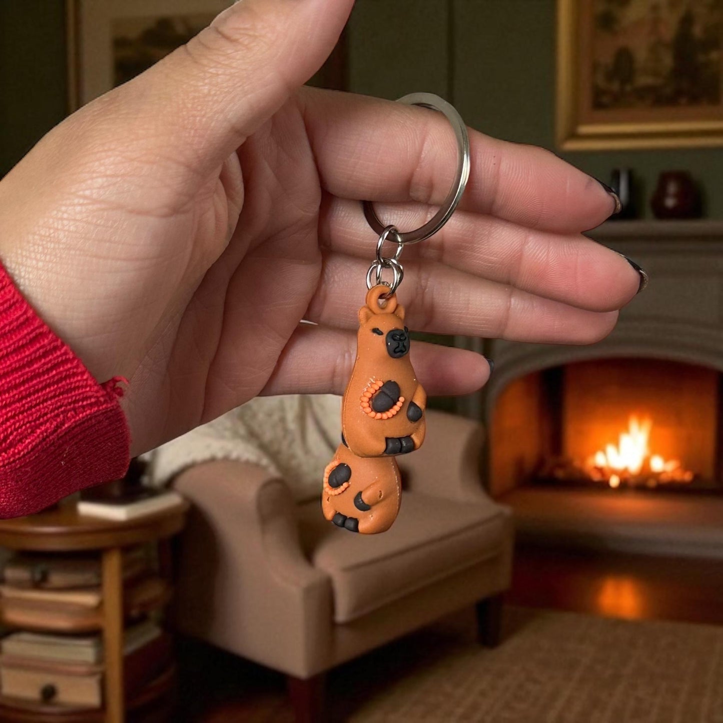 12 Llaveros Dobles  Capibaras Pequeñas $6.5 c/u