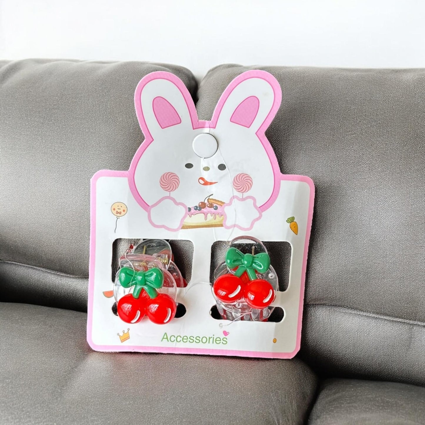 12 Pares de Pincitas Cerecitas Conejito $6.9 c/u