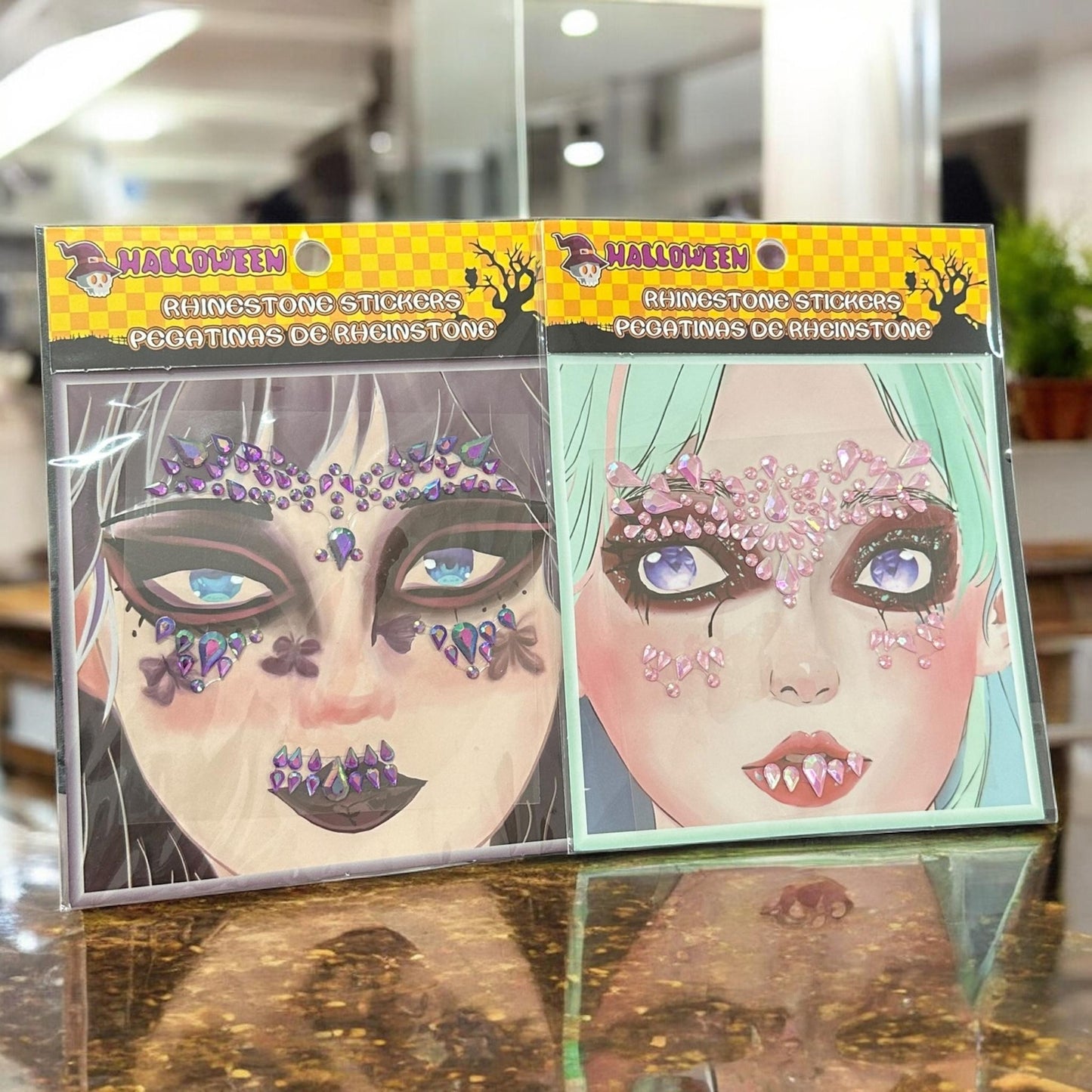 12 Stickers Pedreria Halloween Infantil $6 c/u