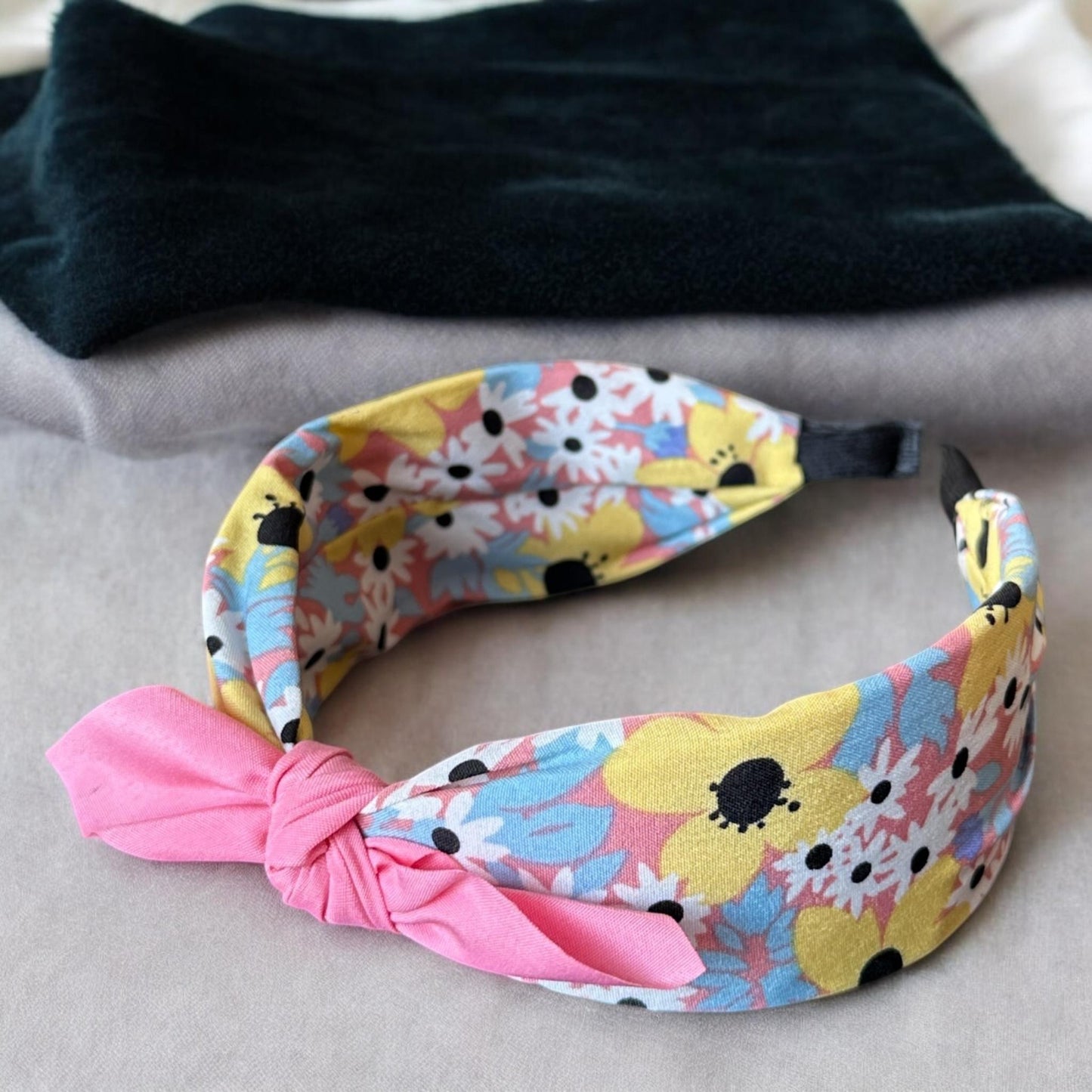 12 Diademas Gruesas Decoradas Tela $13 c/u