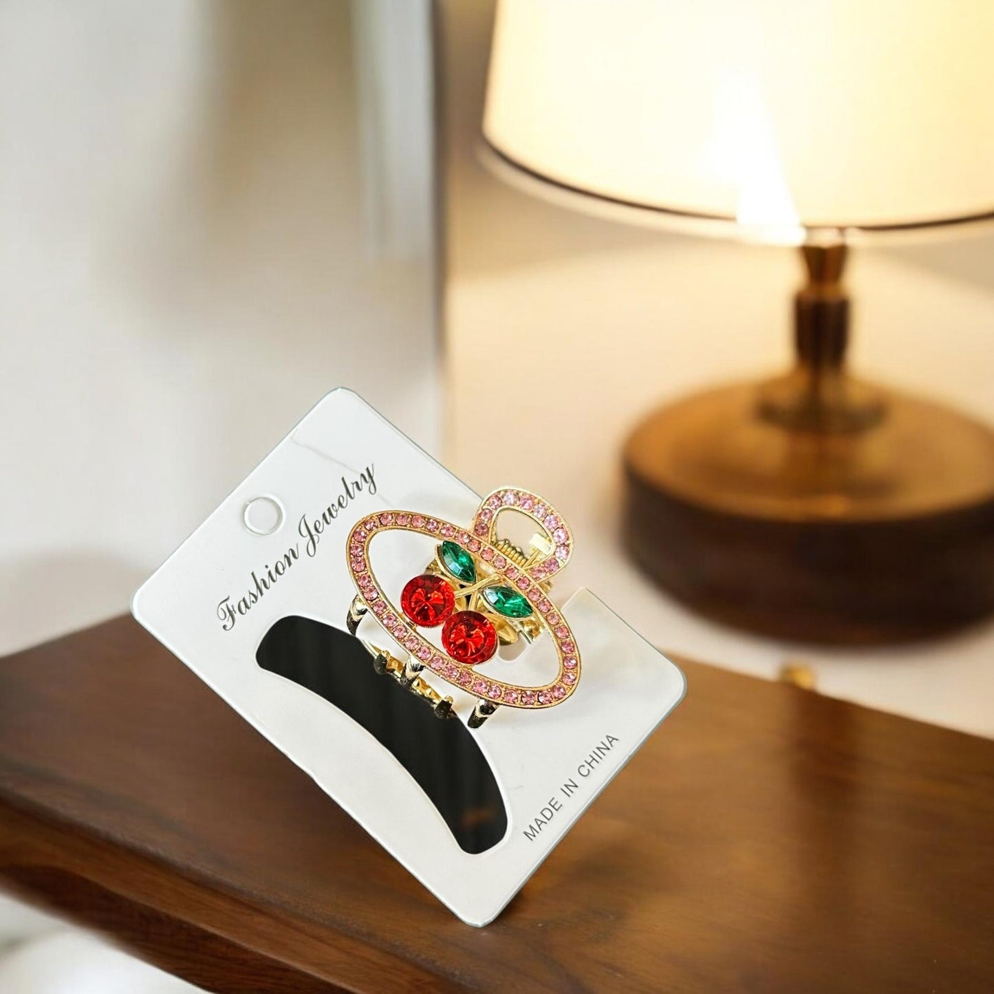 12 Pincitas Cherry Doradas Pedreria $19.5 c/u