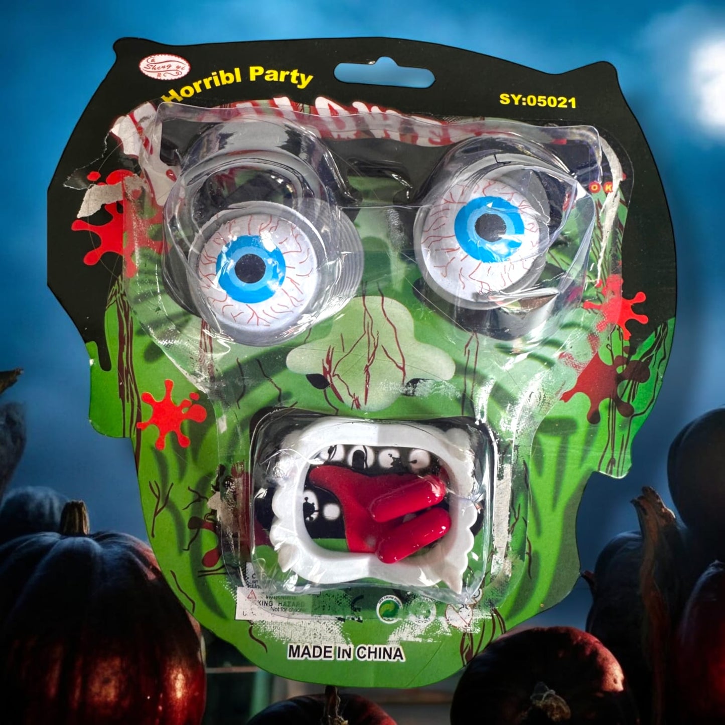 6 Sets Moustro Ojos Saltones y Colmillos Halloween $24.9  C/U