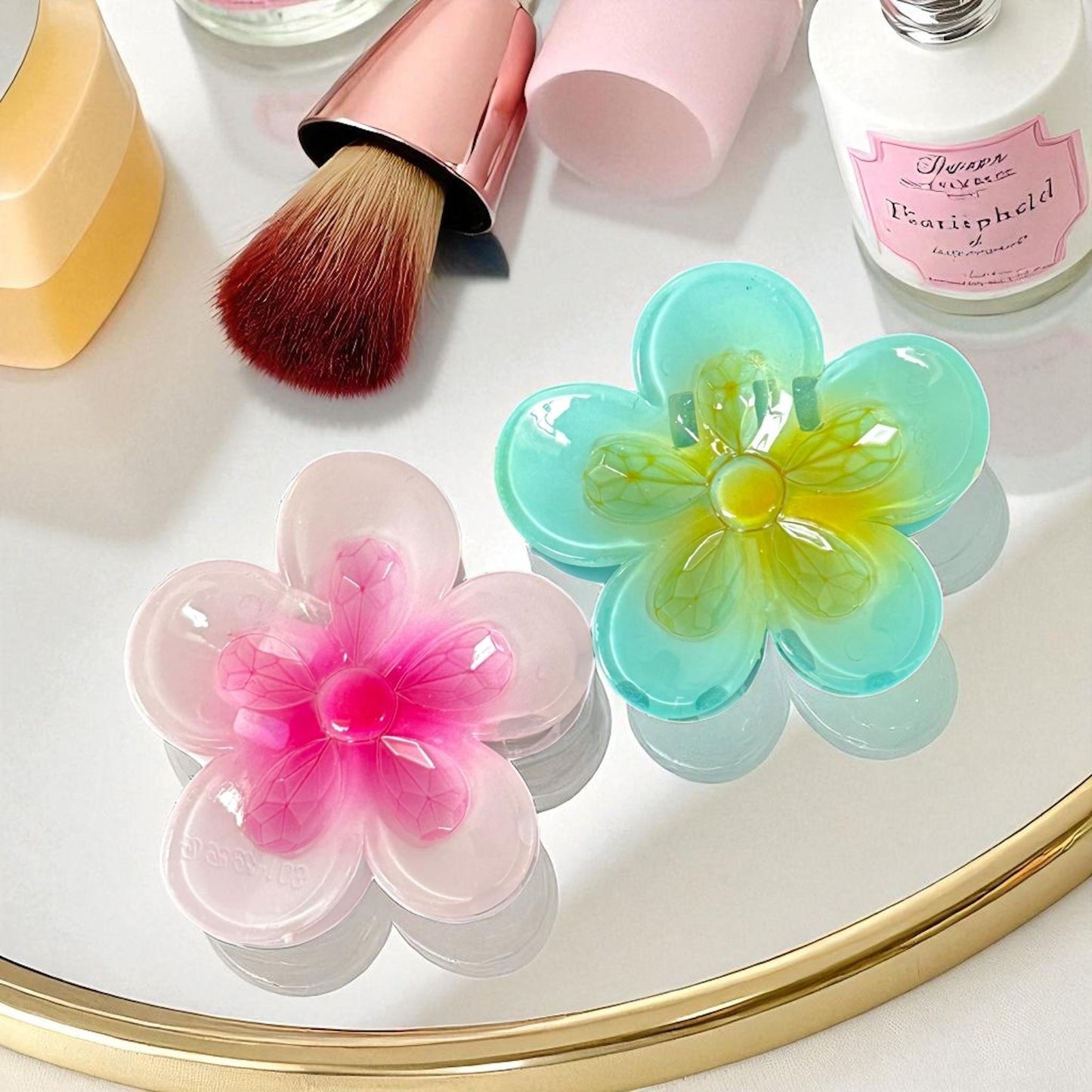 12 Pinzas Flor Pequeña Hermosas $6.75 c/u