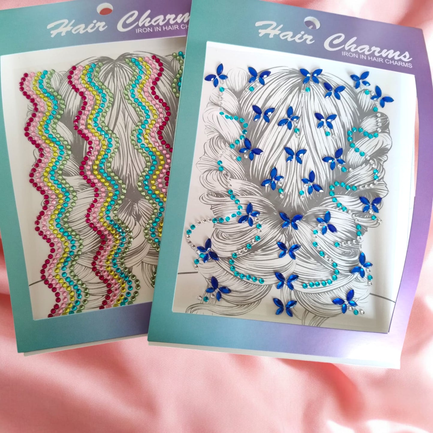 12 Stickers Pedreria para Cabello Halloween $8 c/u