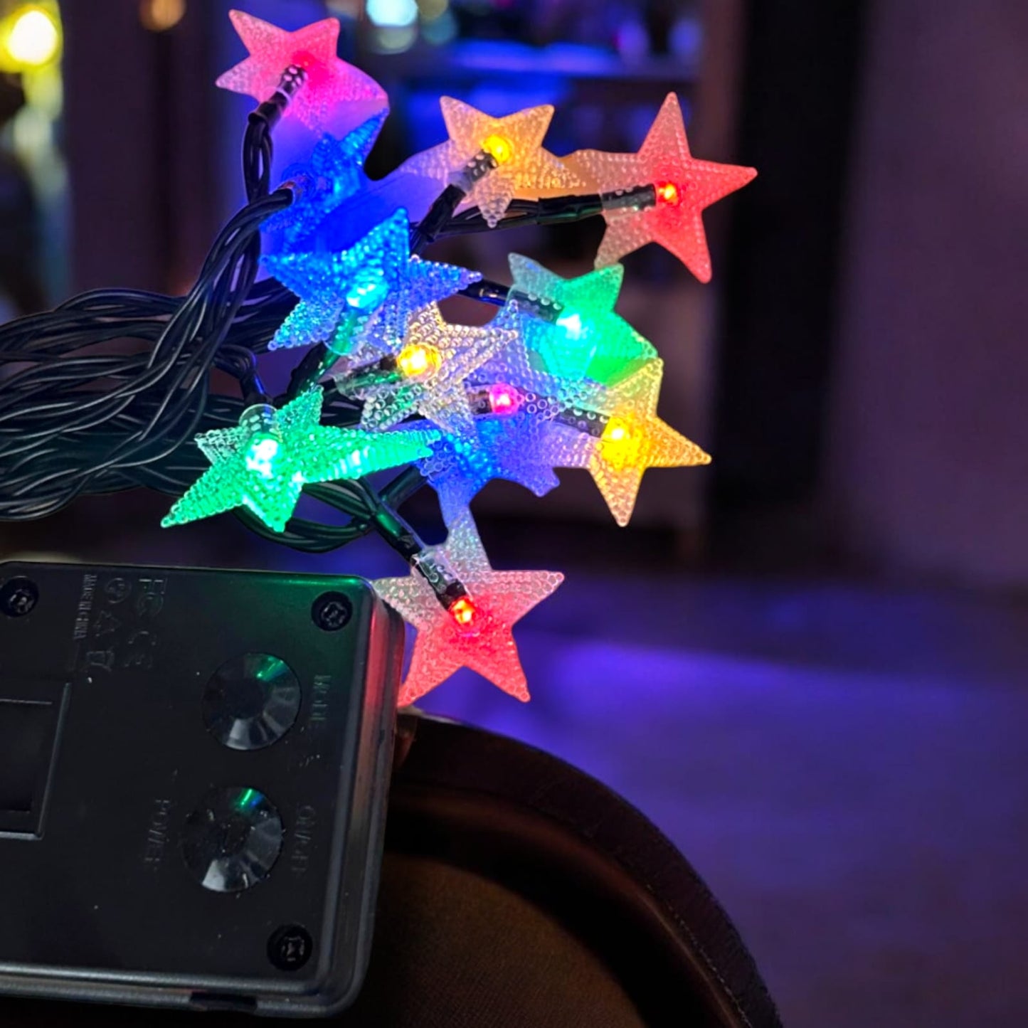 Serie de Luz solar Estrellas de colores 5 metros