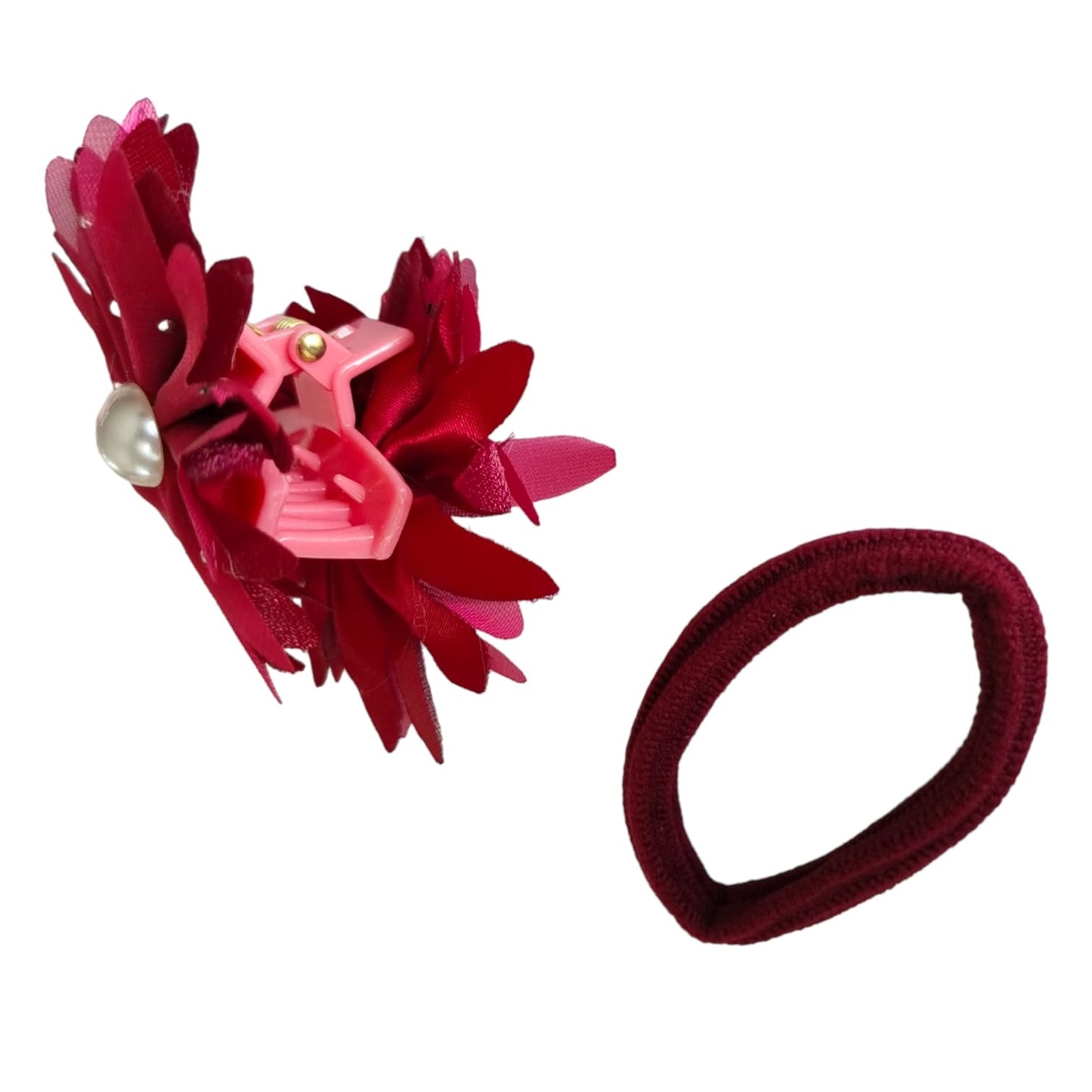 12 Sets de liga y Moño con Perlita $6.30 c/u