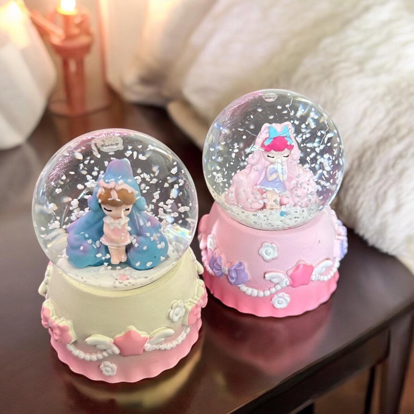 Mini Bola de Nieve con Muñequita con Luz