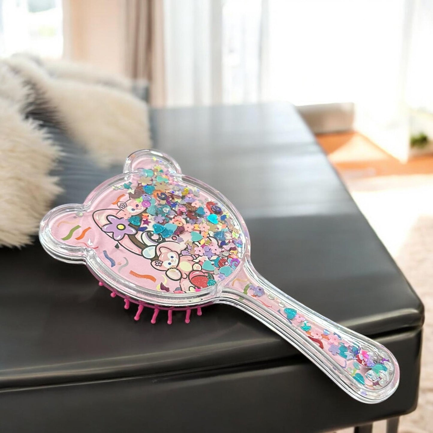 12 Cepillos para Cabello Ositos con Confetti $22 c/u