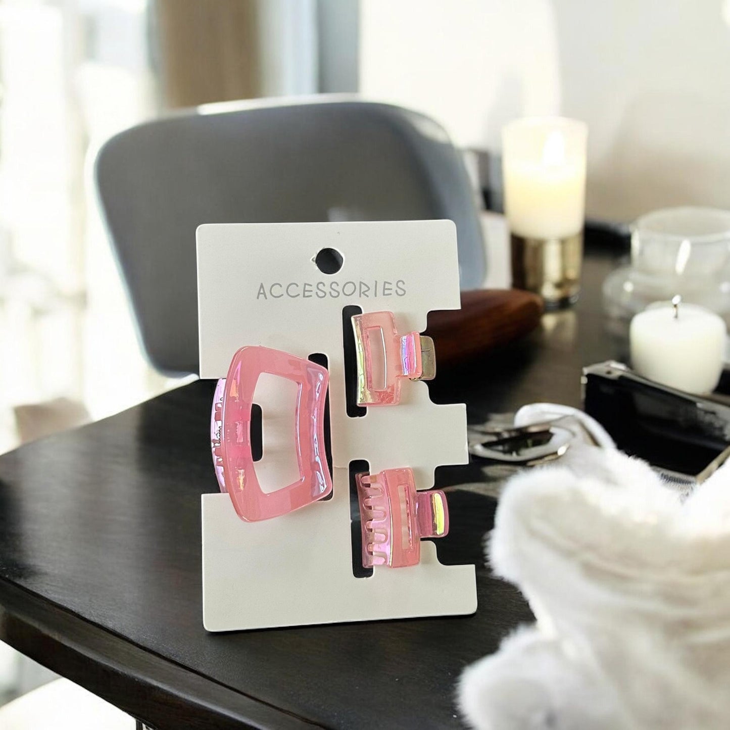 12 Sets Mini Pinzas para Cabello Brillantes $11 c/u