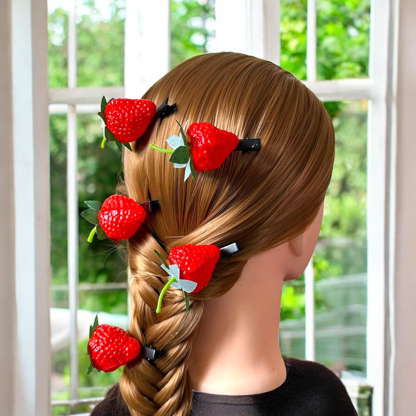 20 Fresitas/Cerezas Pasadores para Cabello Adorno $4.1 c/u