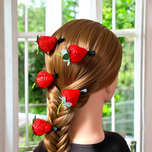 20 Fresitas/Cerezas Pasadores para Cabello Adorno $4.1 c/u