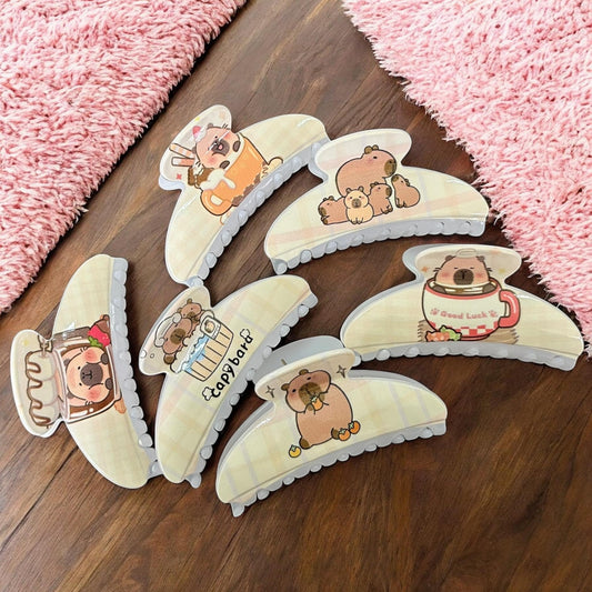 12 Pinzas Capibaras para Cabello $16.5 c/u