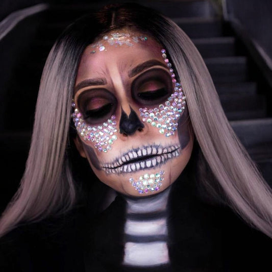 12 Stciker para rostro Halloween $11 c/u