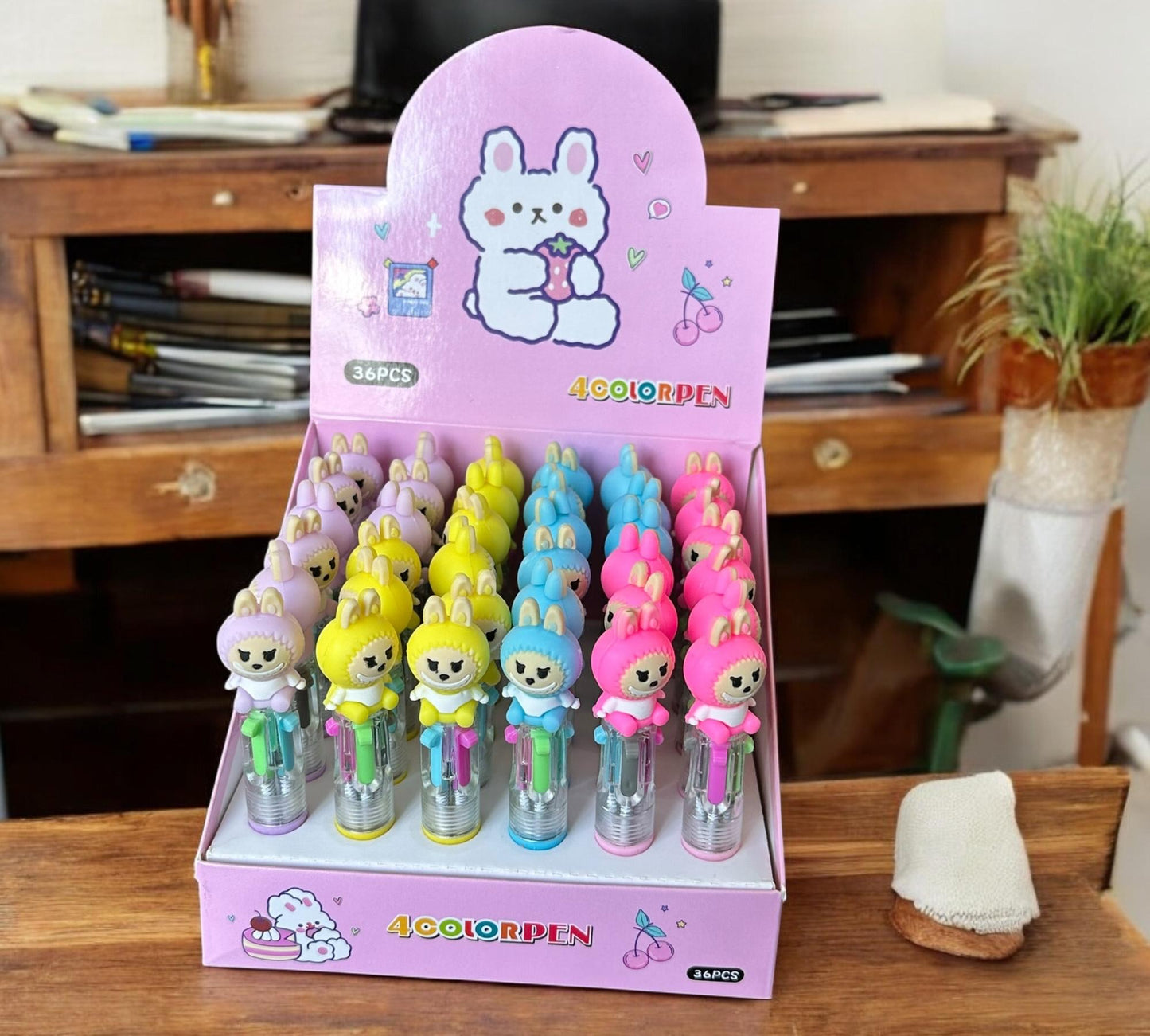 36 Lapiceros Multitintas Labubus Ch $8 c/u