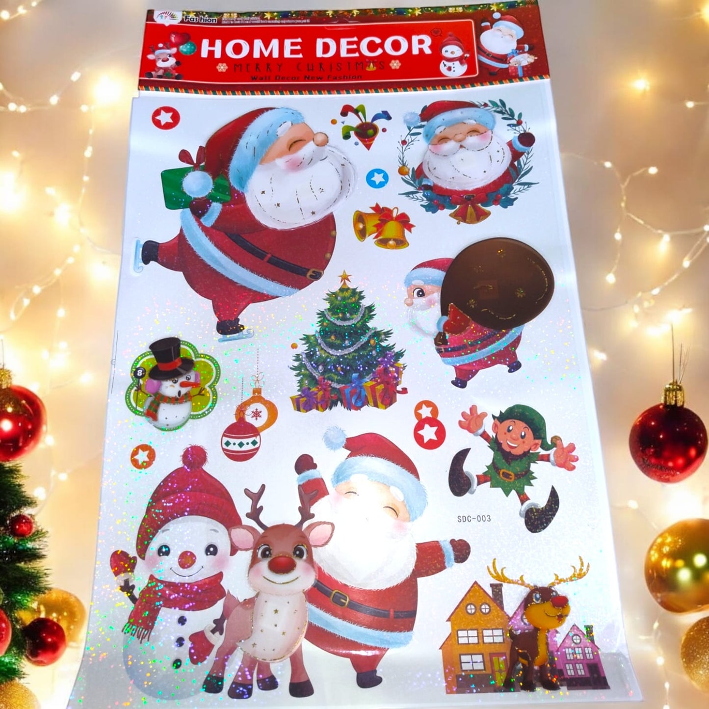10 Planillas Calcomania 3D Stickers de Santa Claus  $21.6 c/u