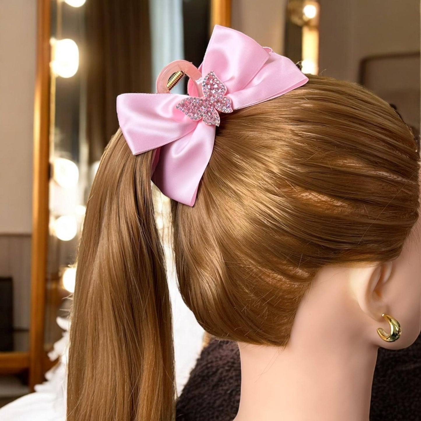 12 Pinzas Moños Mariposas Brillosas $18 c/u