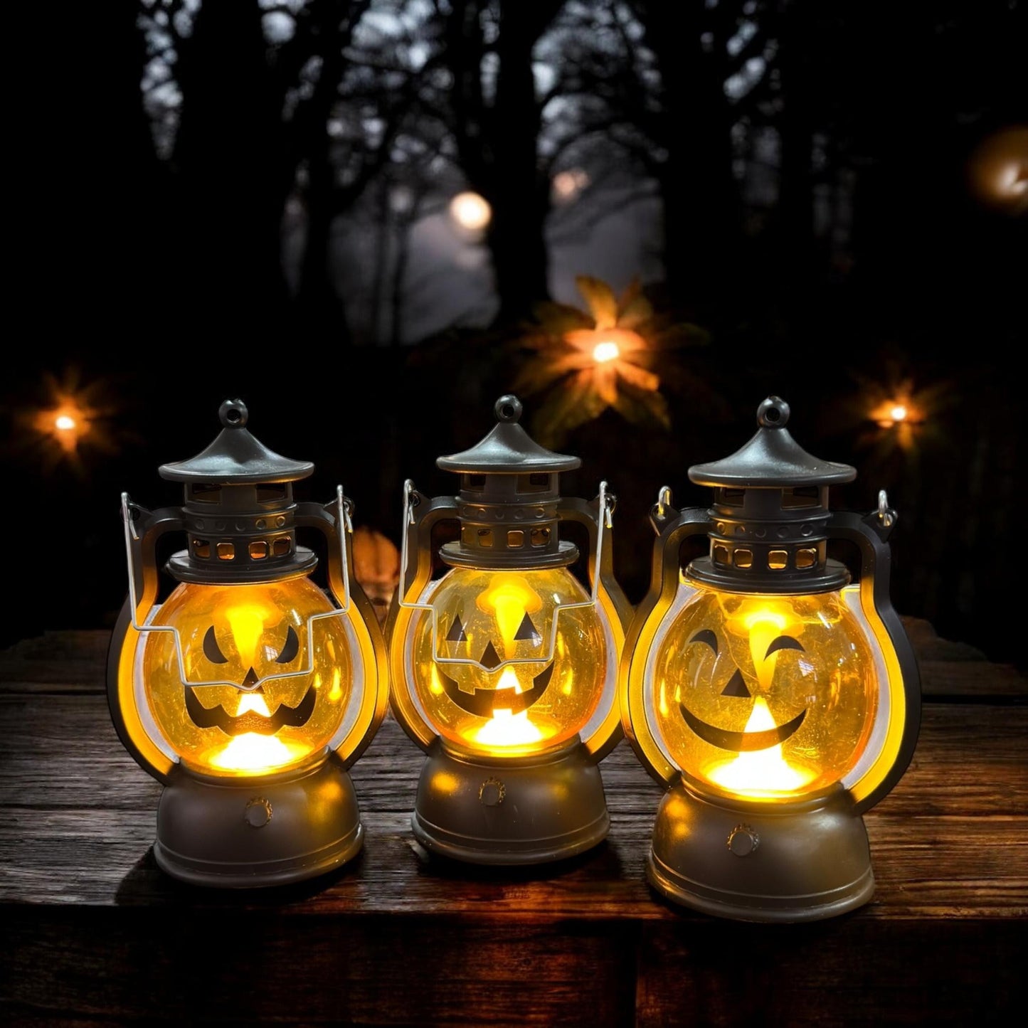 6 Lamparas Calabacita Halloween Parafina $21 c/u