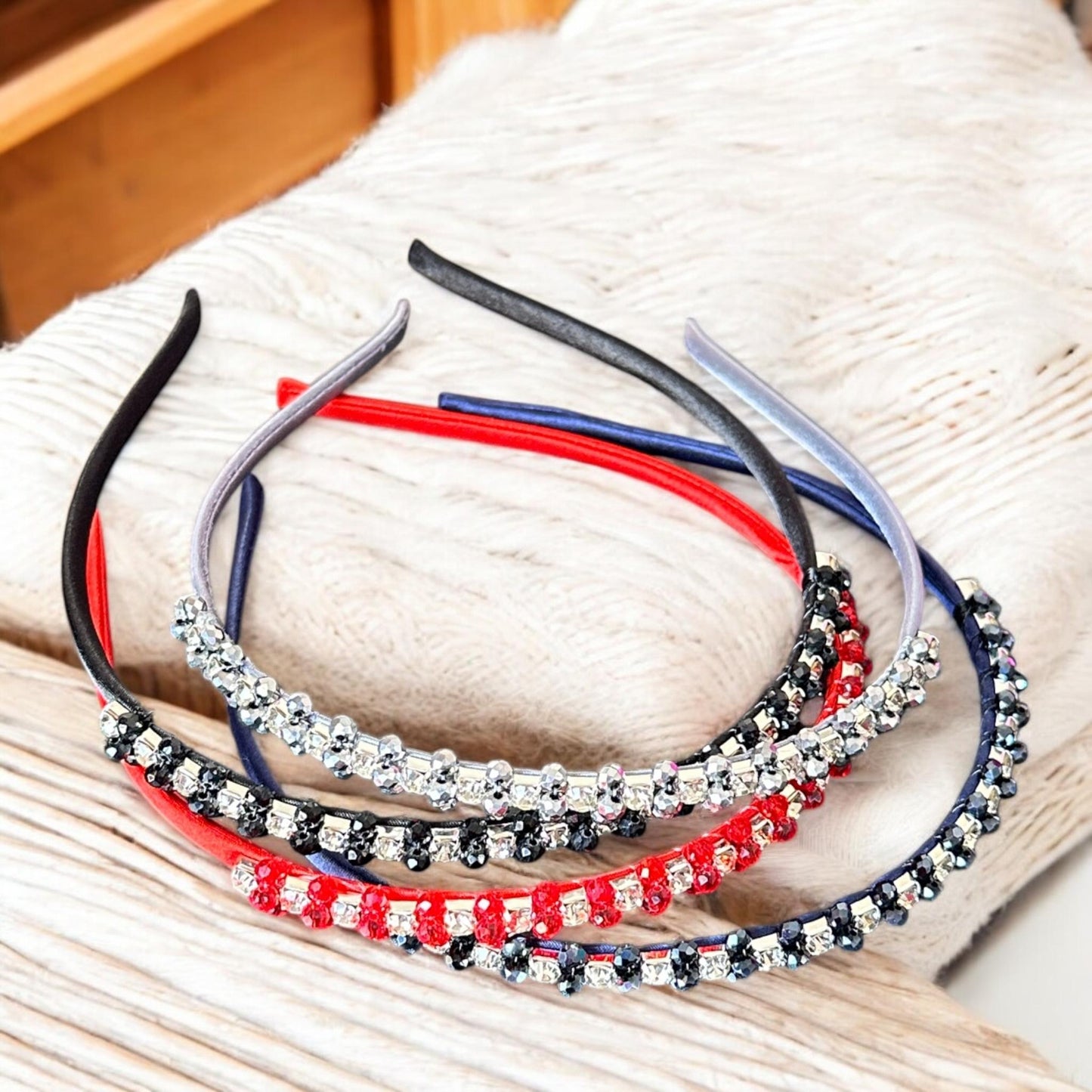 12 Diademas Premium Pedreria Hermosa $10 c/u