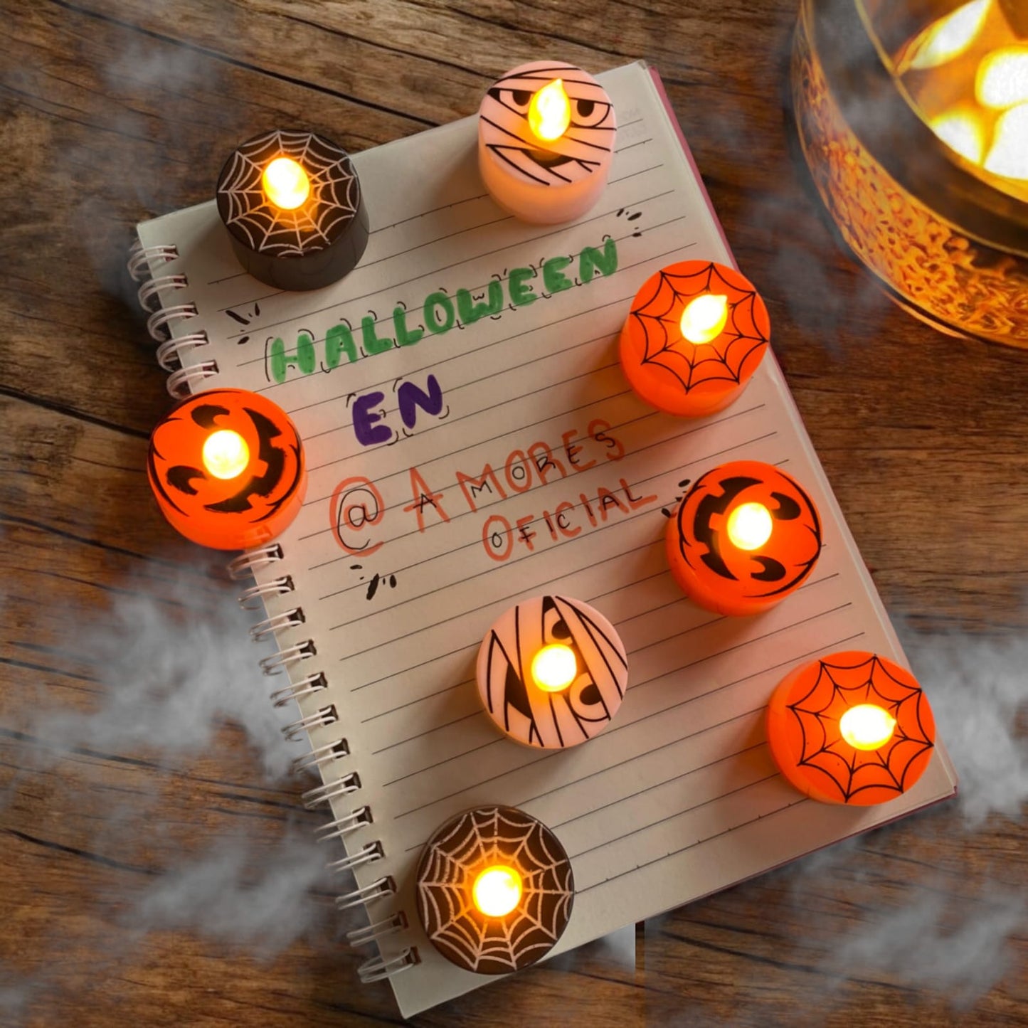 24 Velitas Halloween diferentes diseños $5.7 c/u