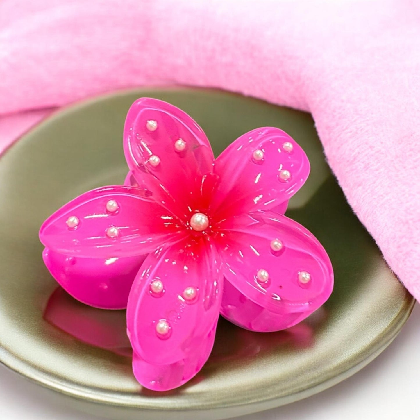 12 Pinzas Hawaiinas Perlitas Lindas $14 c/u